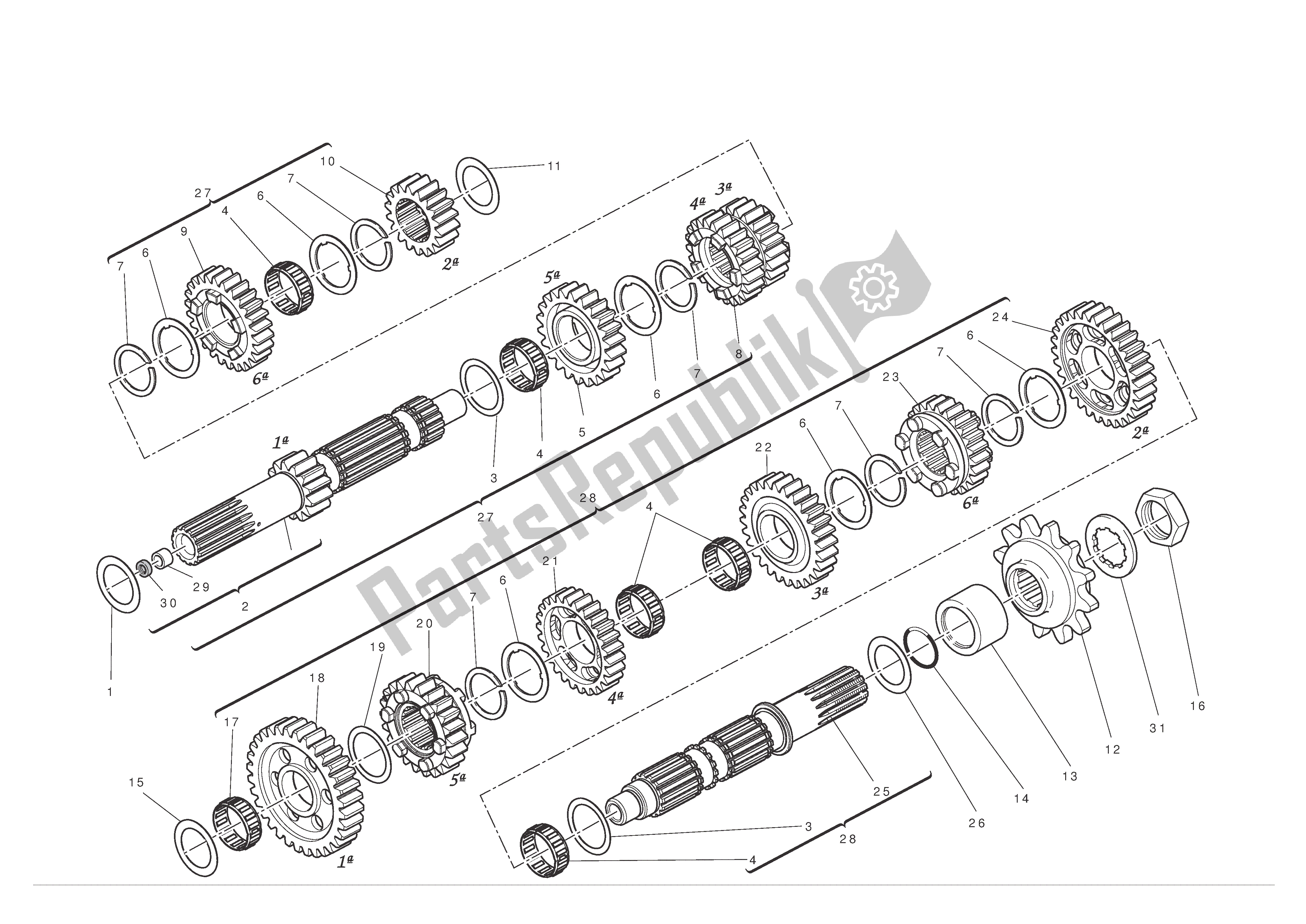 Todas las partes para Caja De Cambios de Ducati 1198 S 2010