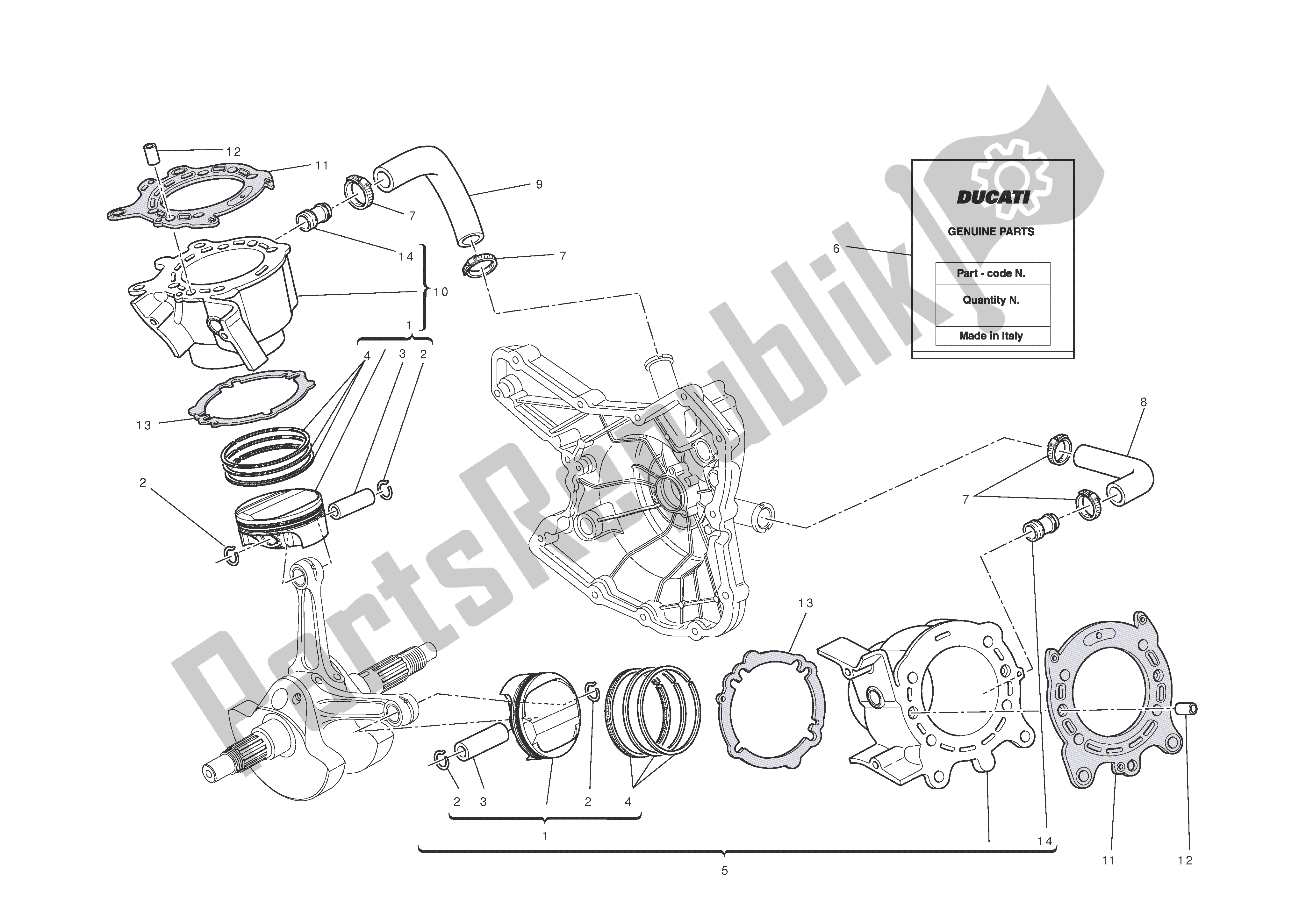 Todas las partes para Cilindros - Pistones de Ducati 1198 S 2010