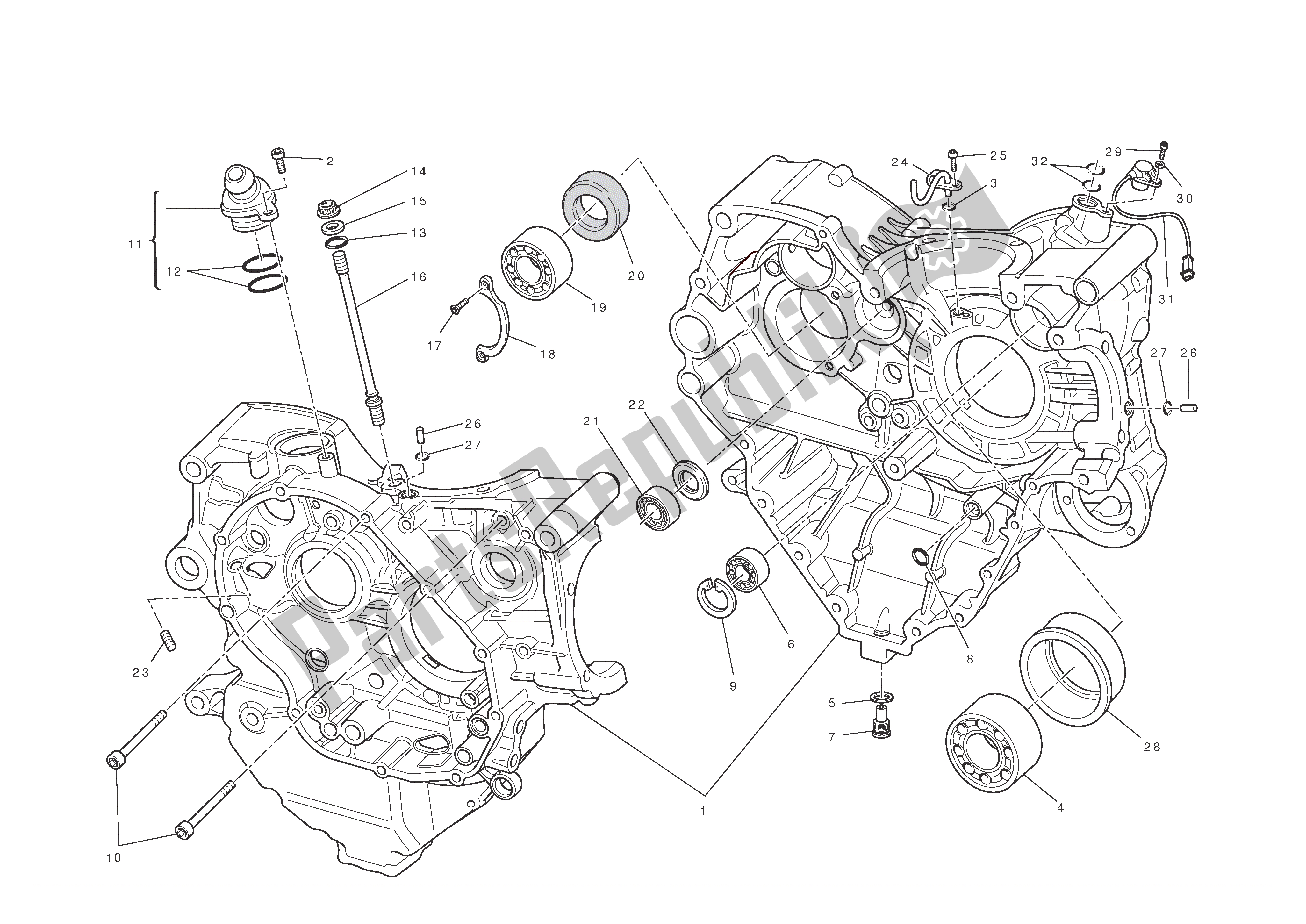 Todas las partes para Mitades Del Cárter de Ducati 1198 S 2010