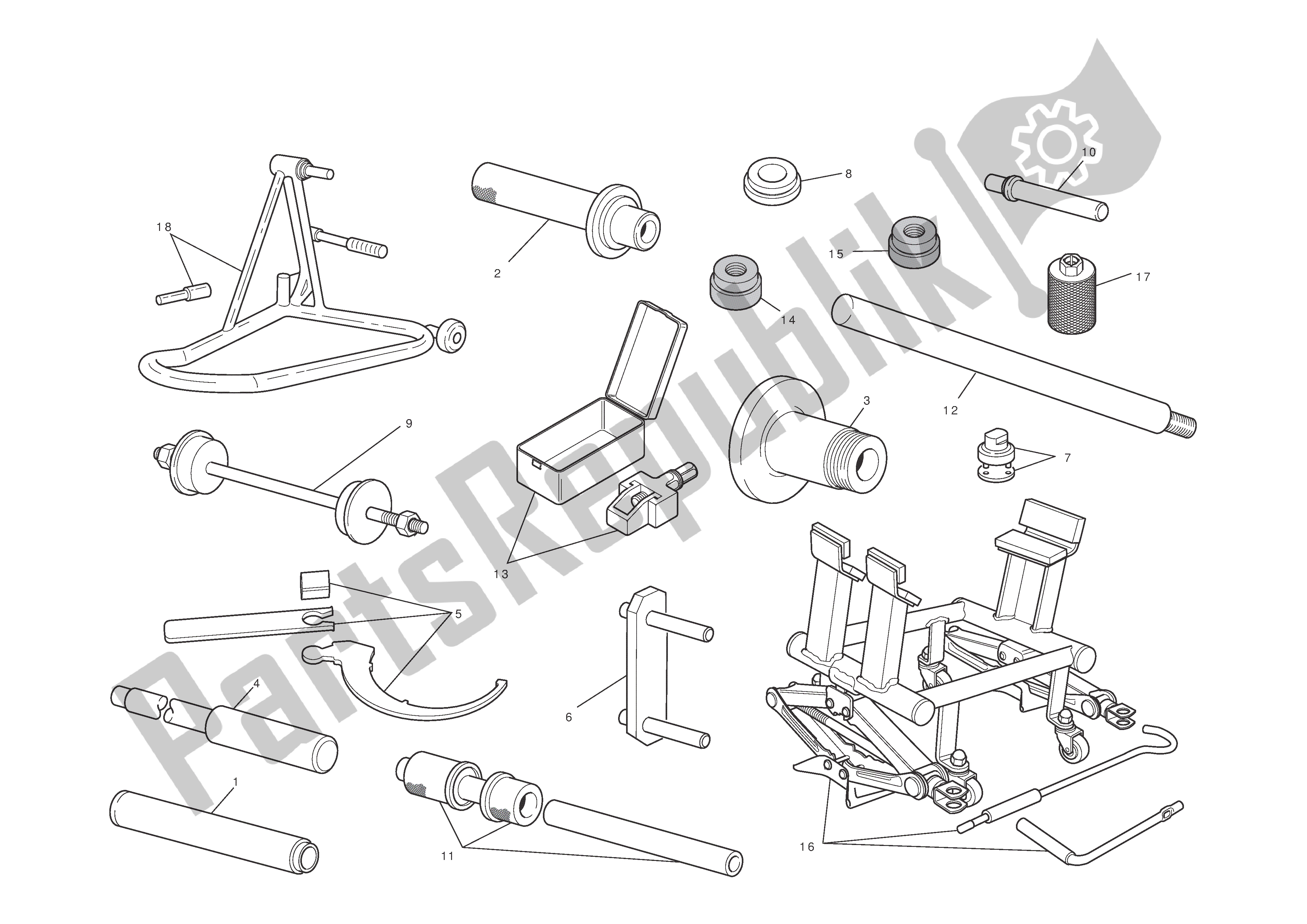 Tutte le parti per il Strumenti Di Servizio Di Officina del Ducati 1198 S Corse 2010