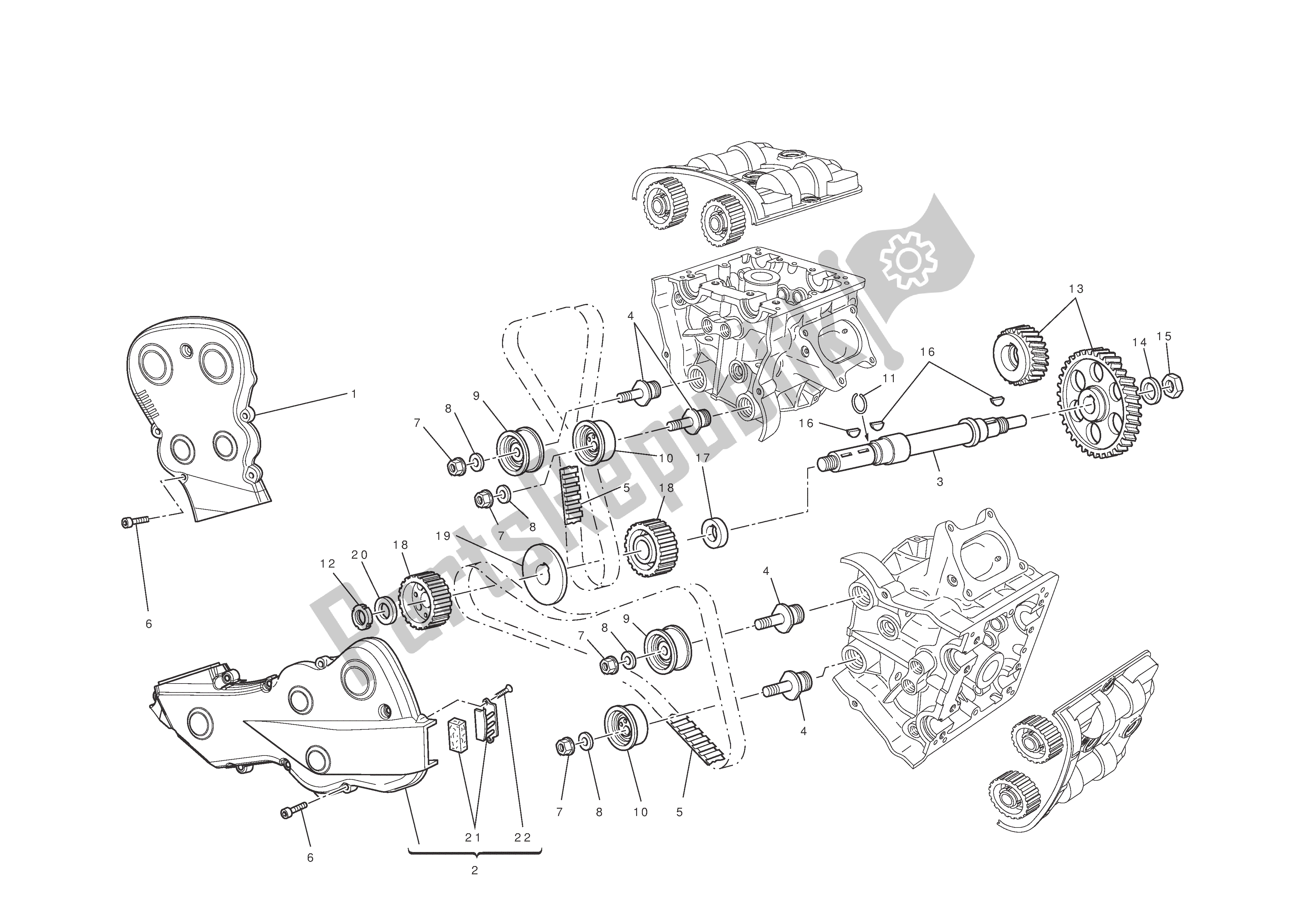 Tutte le parti per il Sistema Di Cronometraggio del Ducati 1198 S Corse 2010