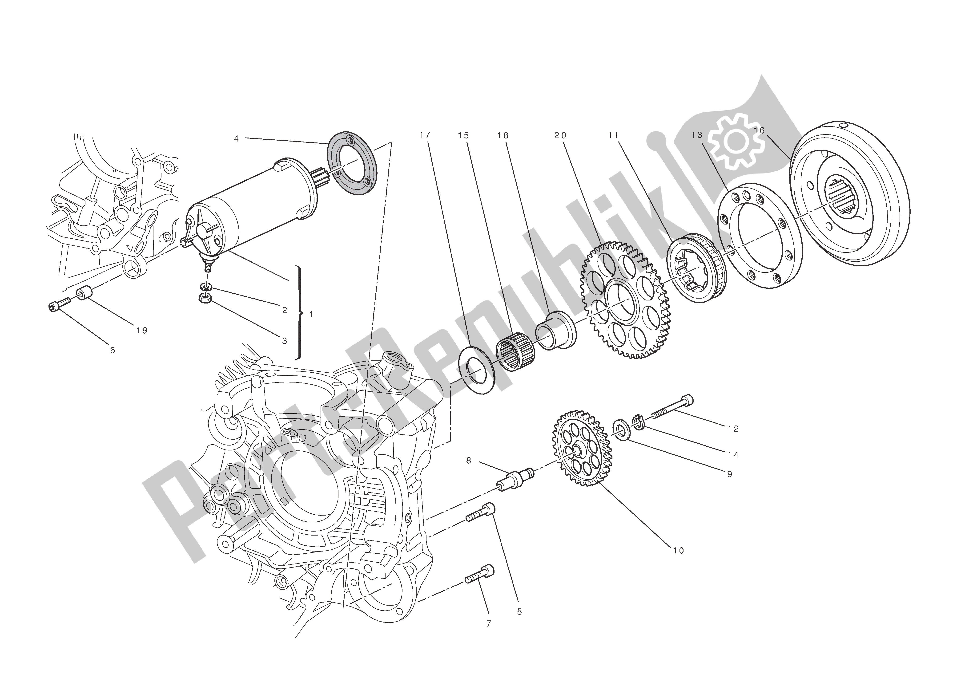 Tutte le parti per il Avviamento E Accensione Elettrici del Ducati 1198 S Corse 2010