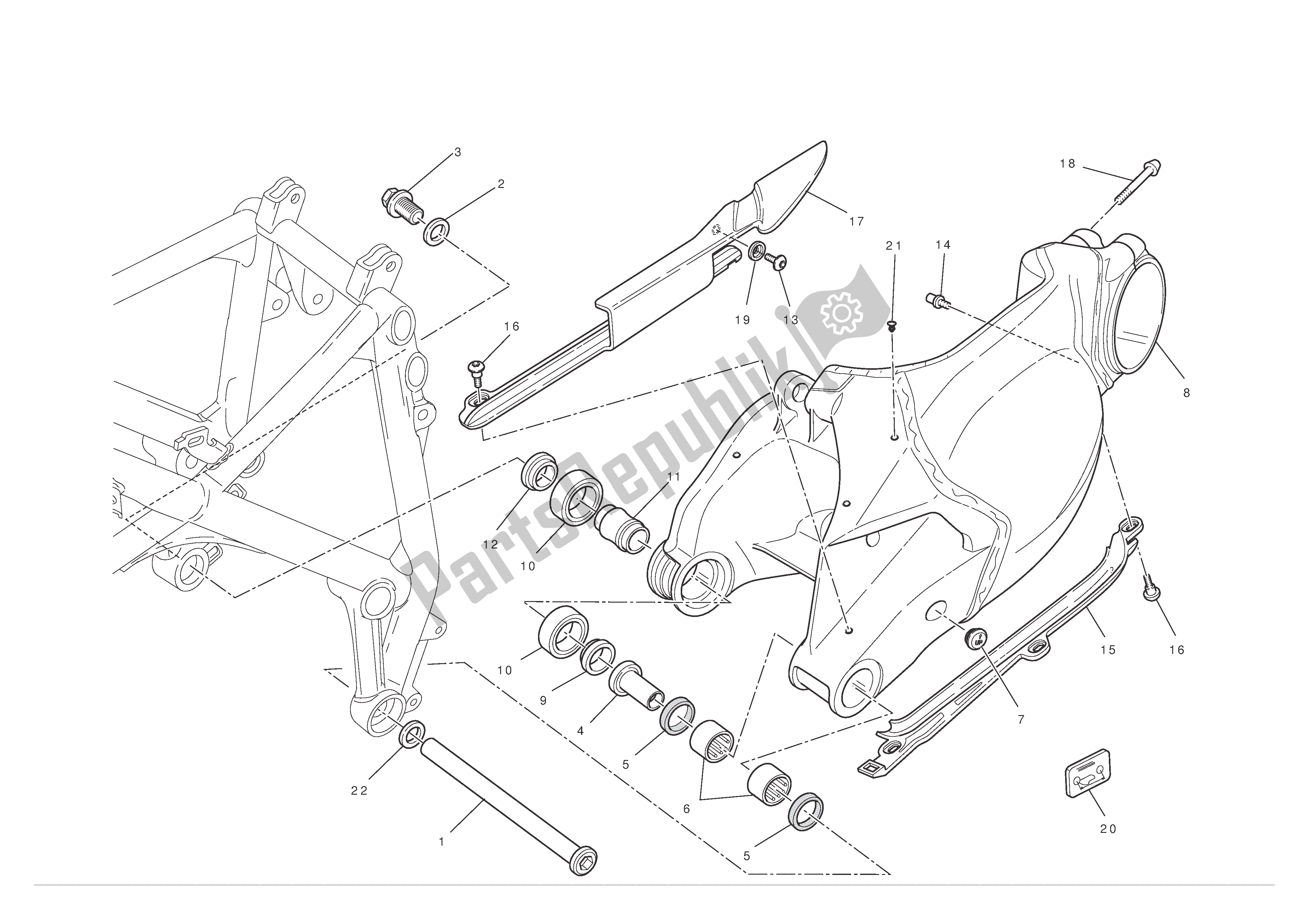 Todas las partes para Basculante de Ducati 1198 SP 2011