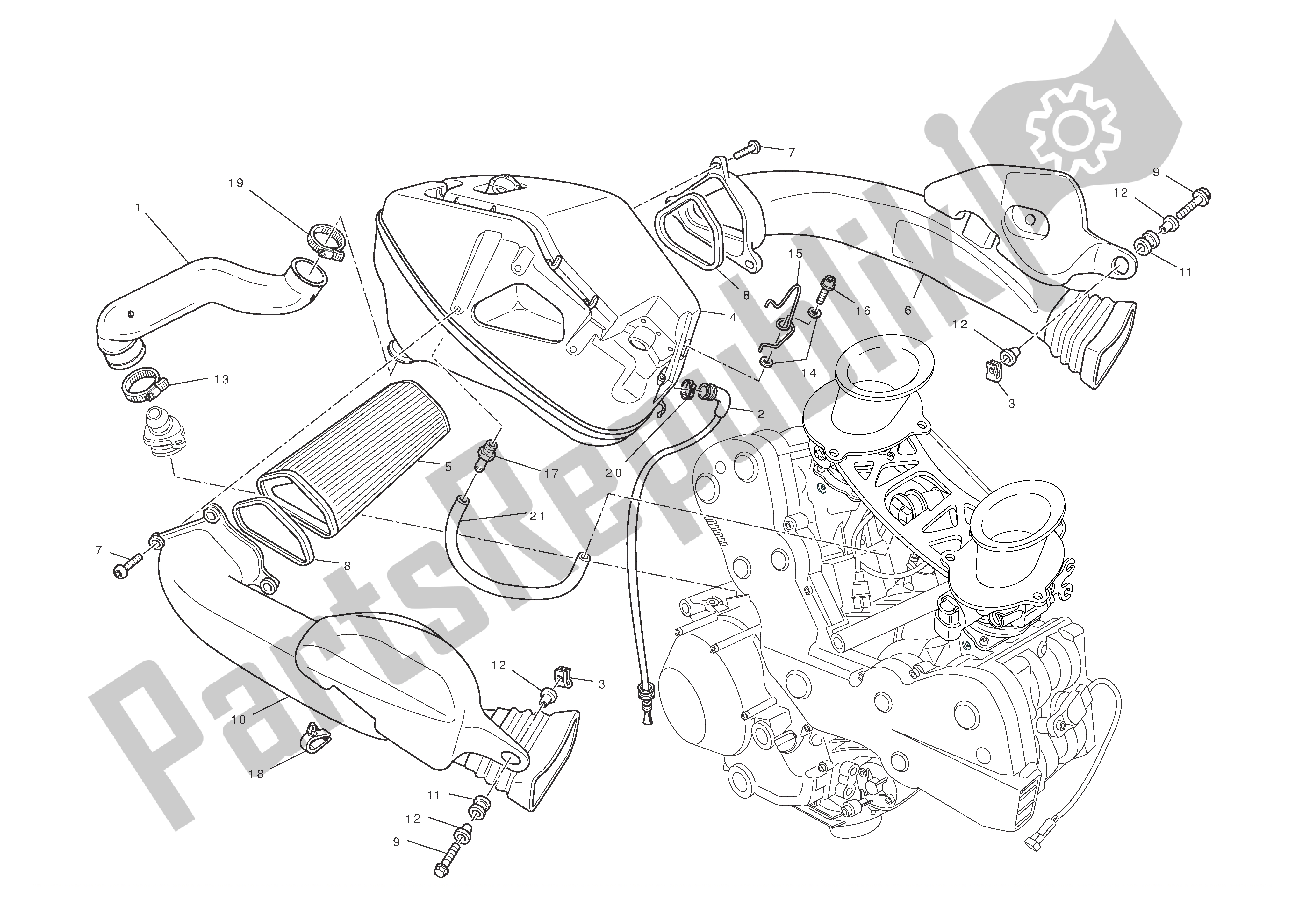 Todas las partes para Toma De Aire - Respiradero De Aceite de Ducati 1198 SP 2011