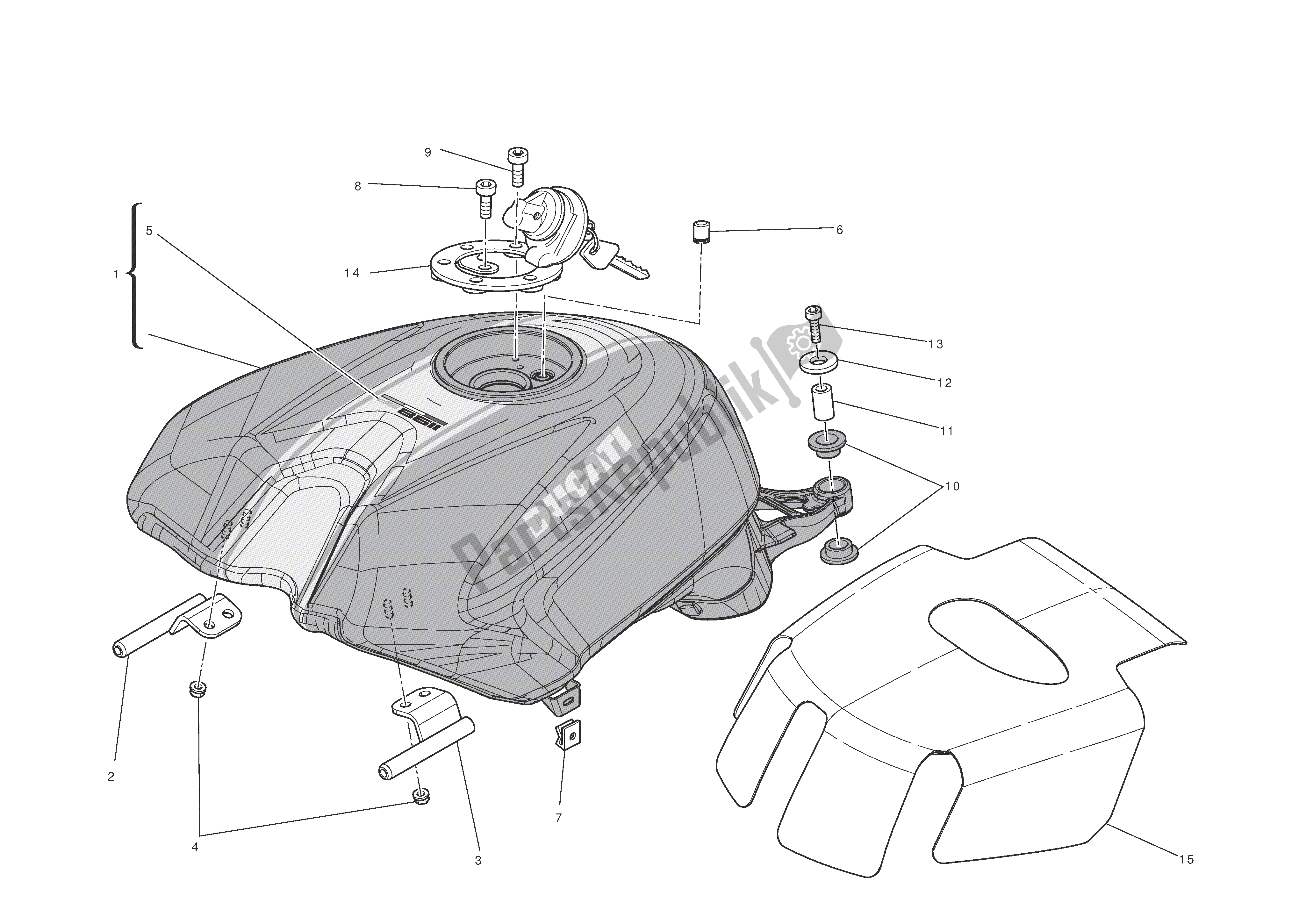 Todas las partes para Depósito De Combustible de Ducati 1198 SP 2011