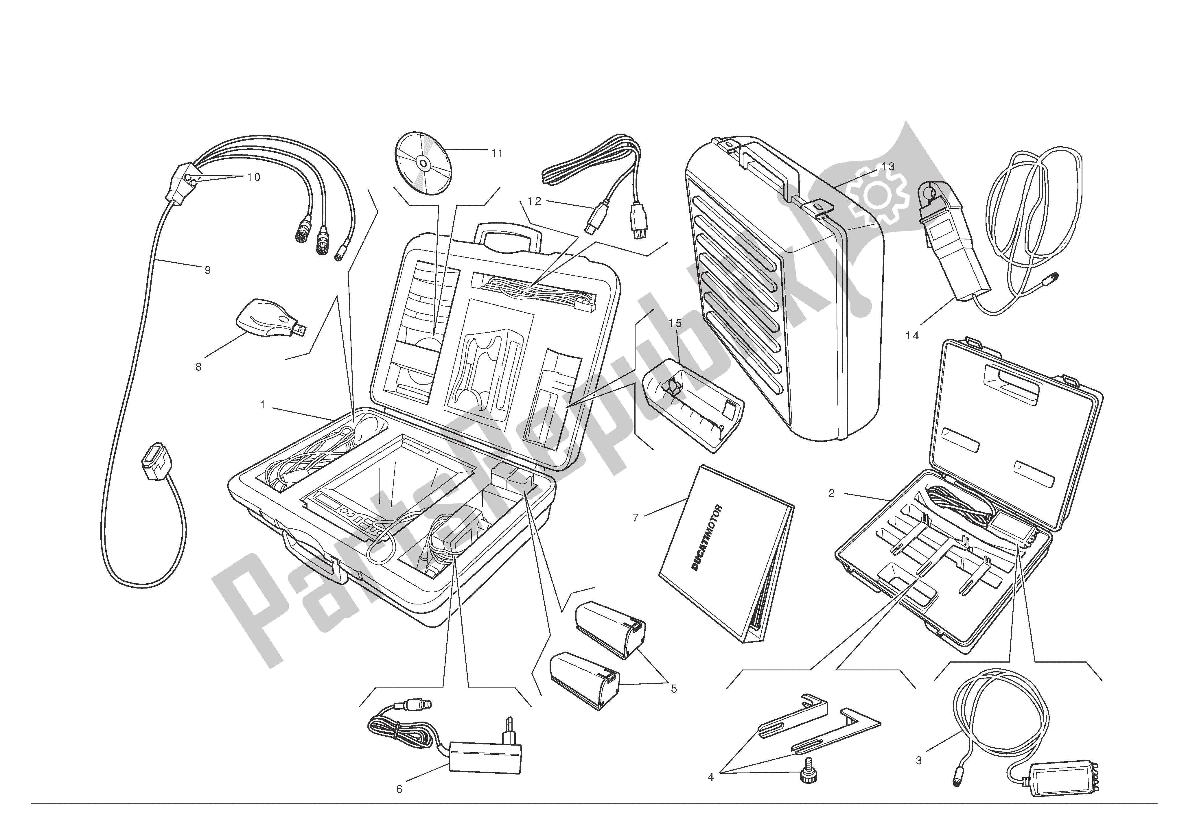 Alle onderdelen voor de Dds Tester van de Ducati 1198 SP 2011