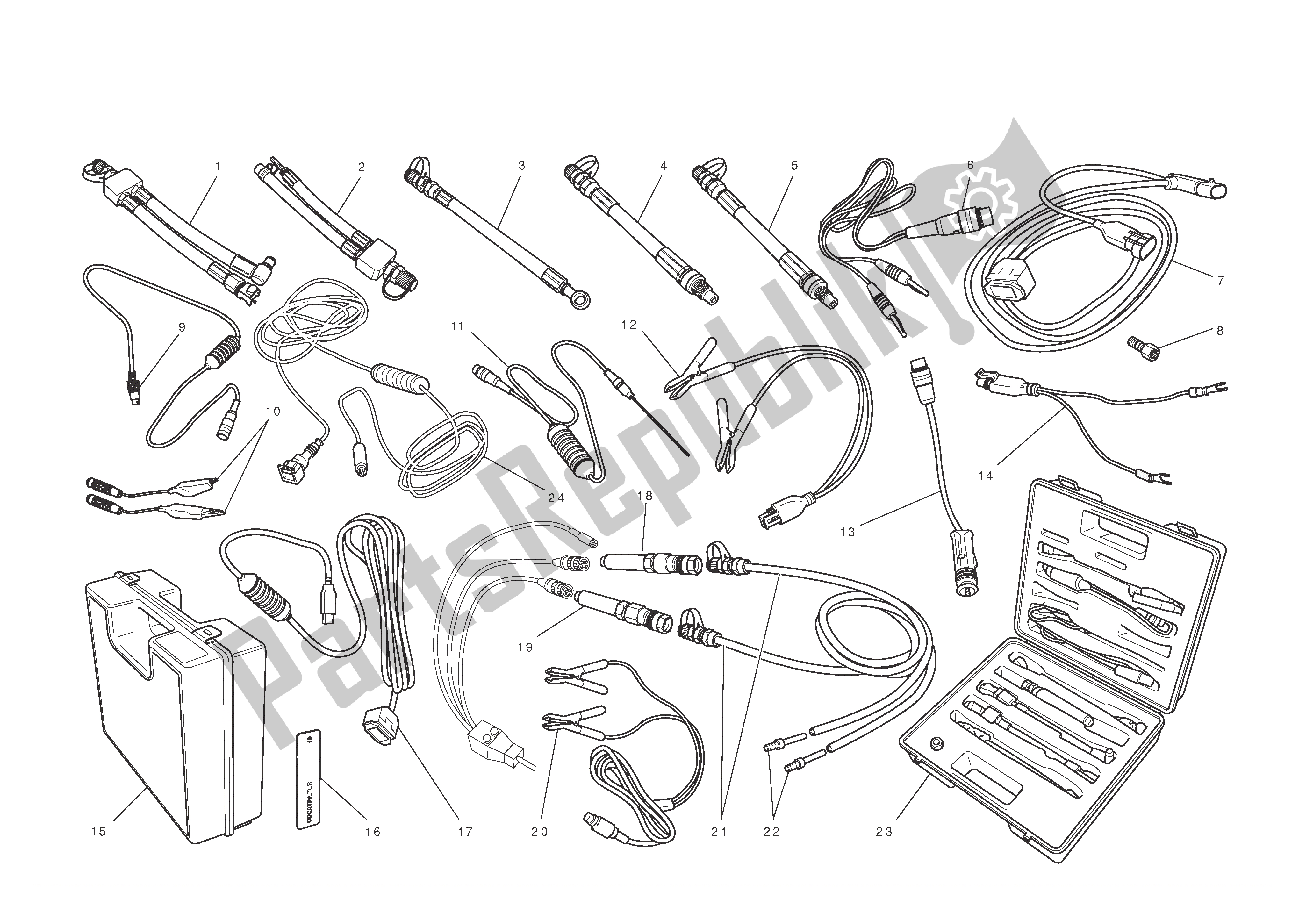 Alle onderdelen voor de Werkplaats Service Tools van de Ducati 1198 SP 2011