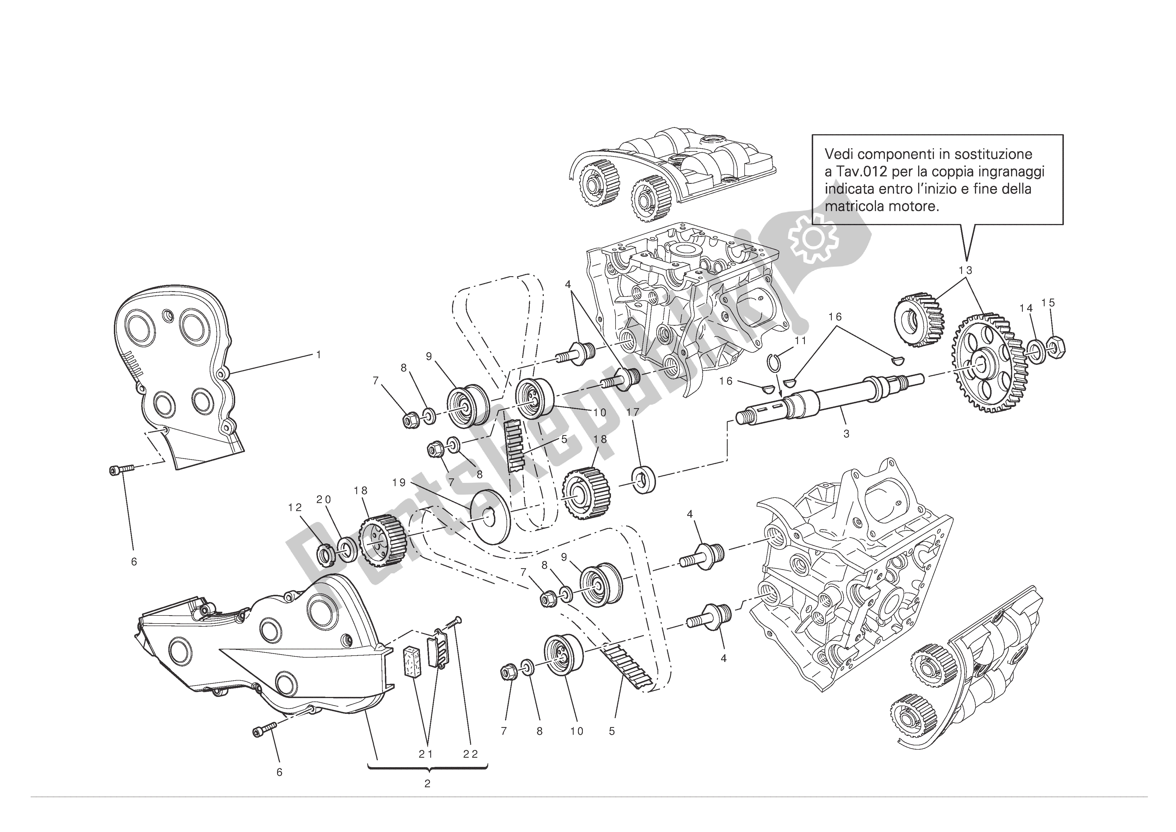Todas las partes para Sistema De Cronometraje de Ducati 1198 SP 2011