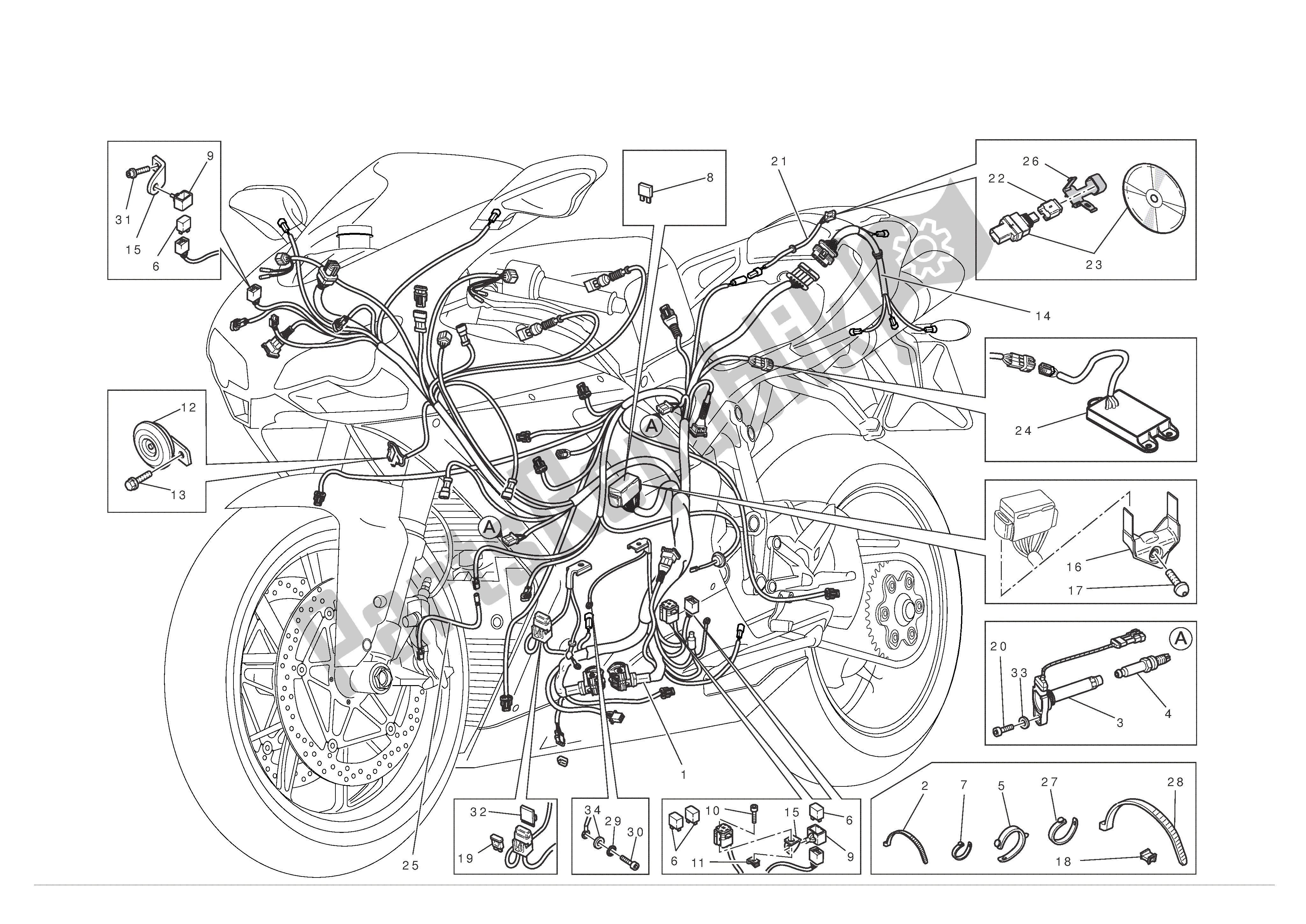 Todas las partes para Sistema Eléctrico de Ducati 1198 SP 2011