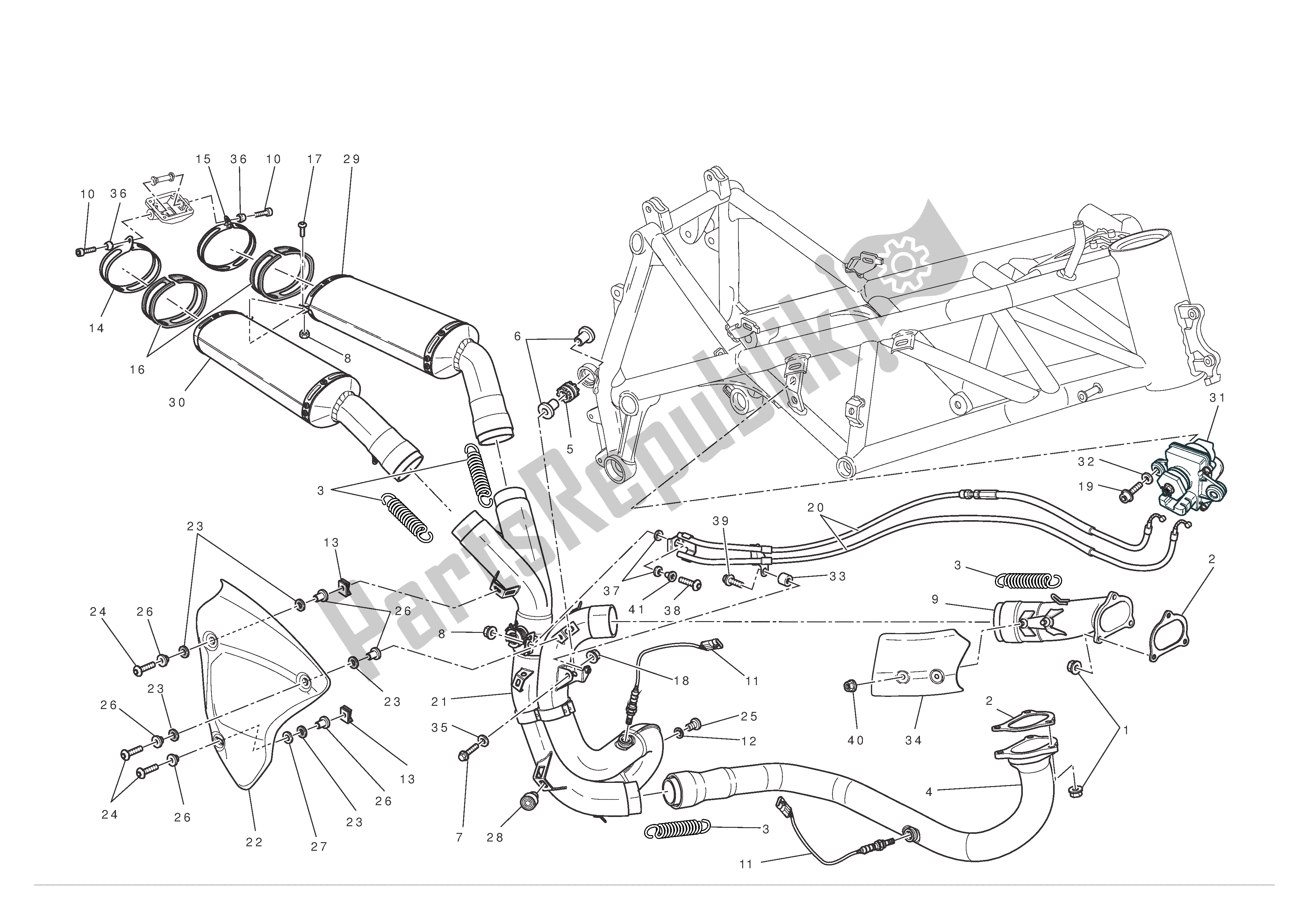 Todas las partes para Sistema De Escape de Ducati 1198 SP 2011