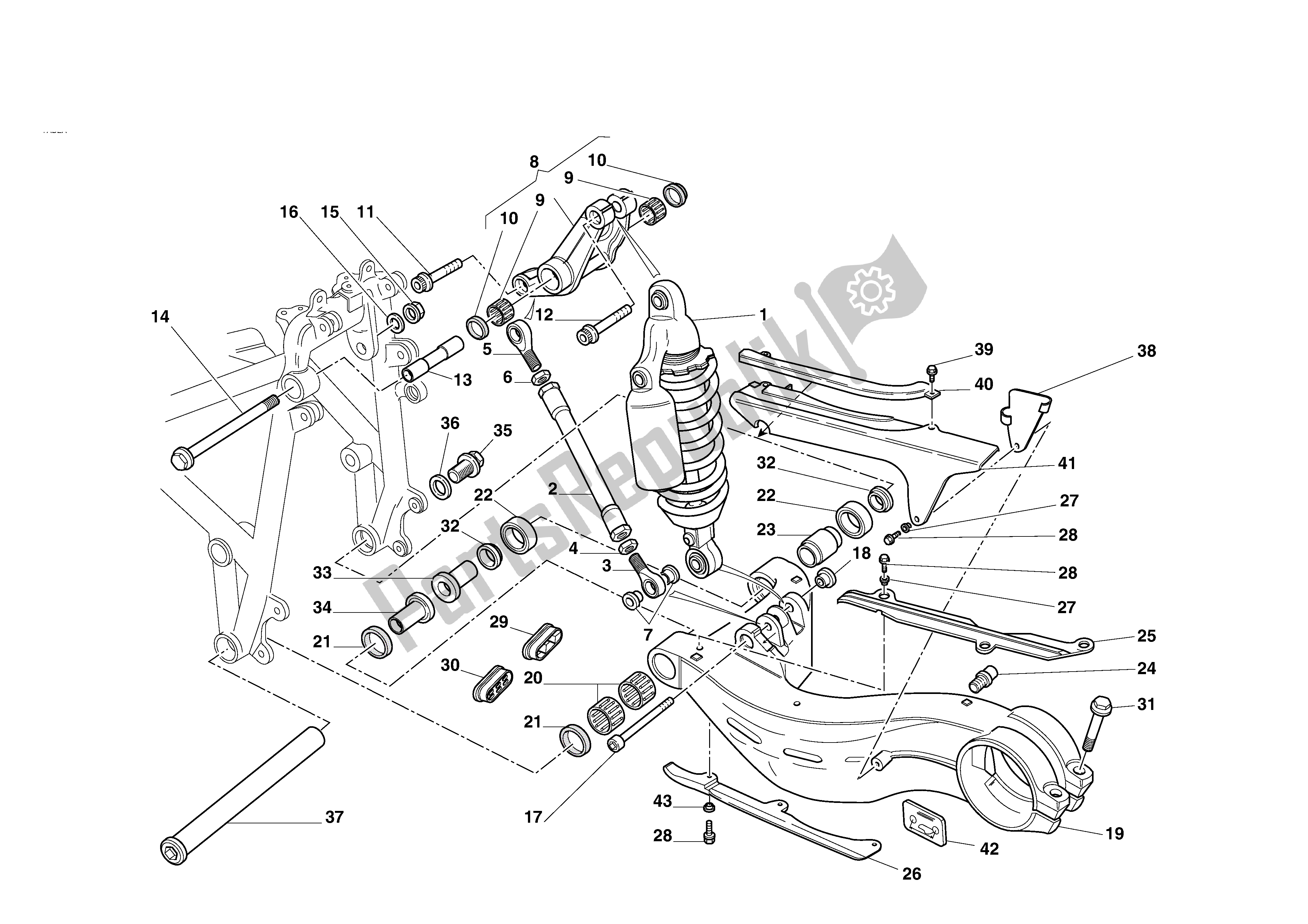 Todas las partes para Suspensión Trasera de Ducati 748S 2002
