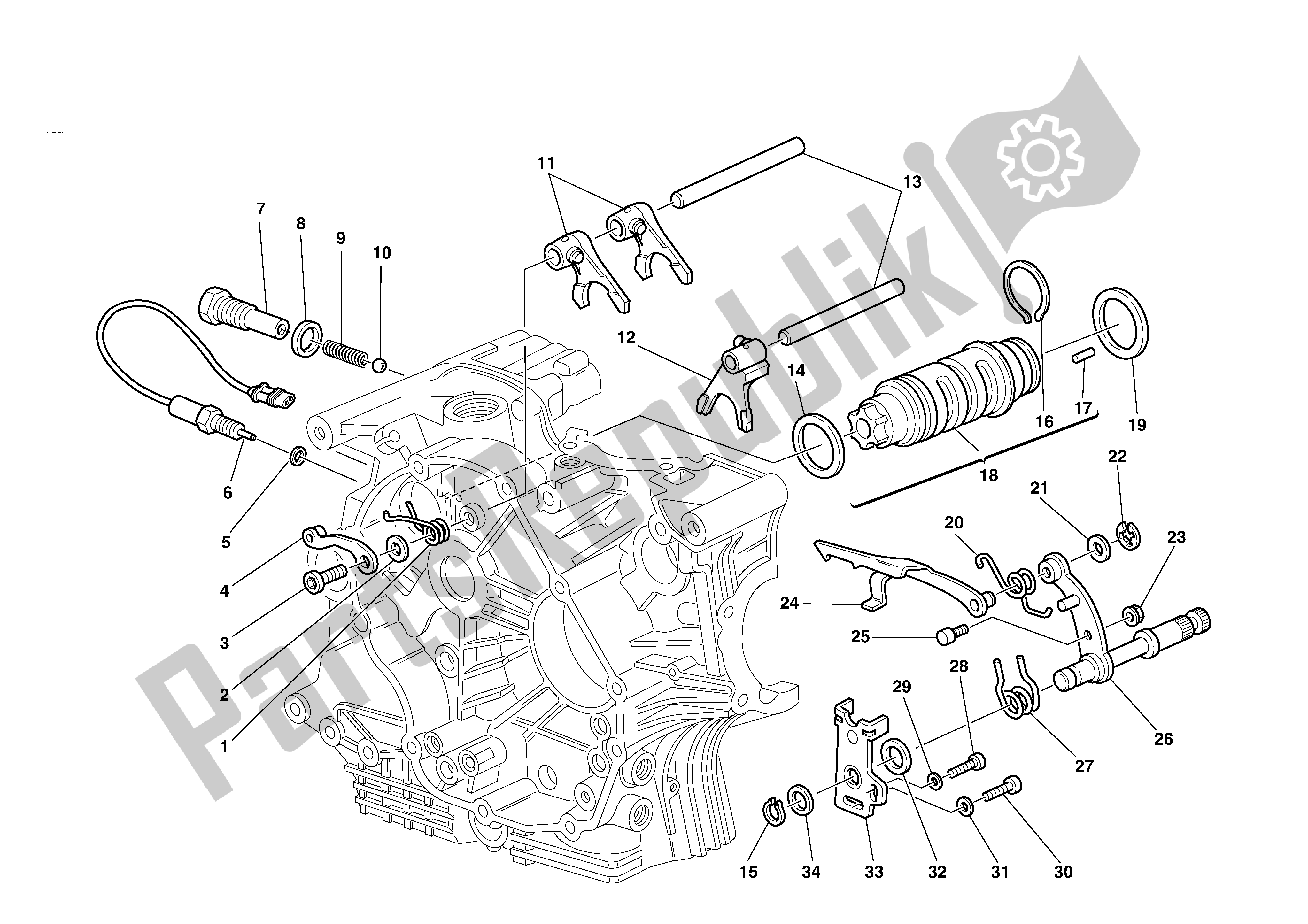 Todas las partes para Cambio De Marcha de Ducati 748S 2002