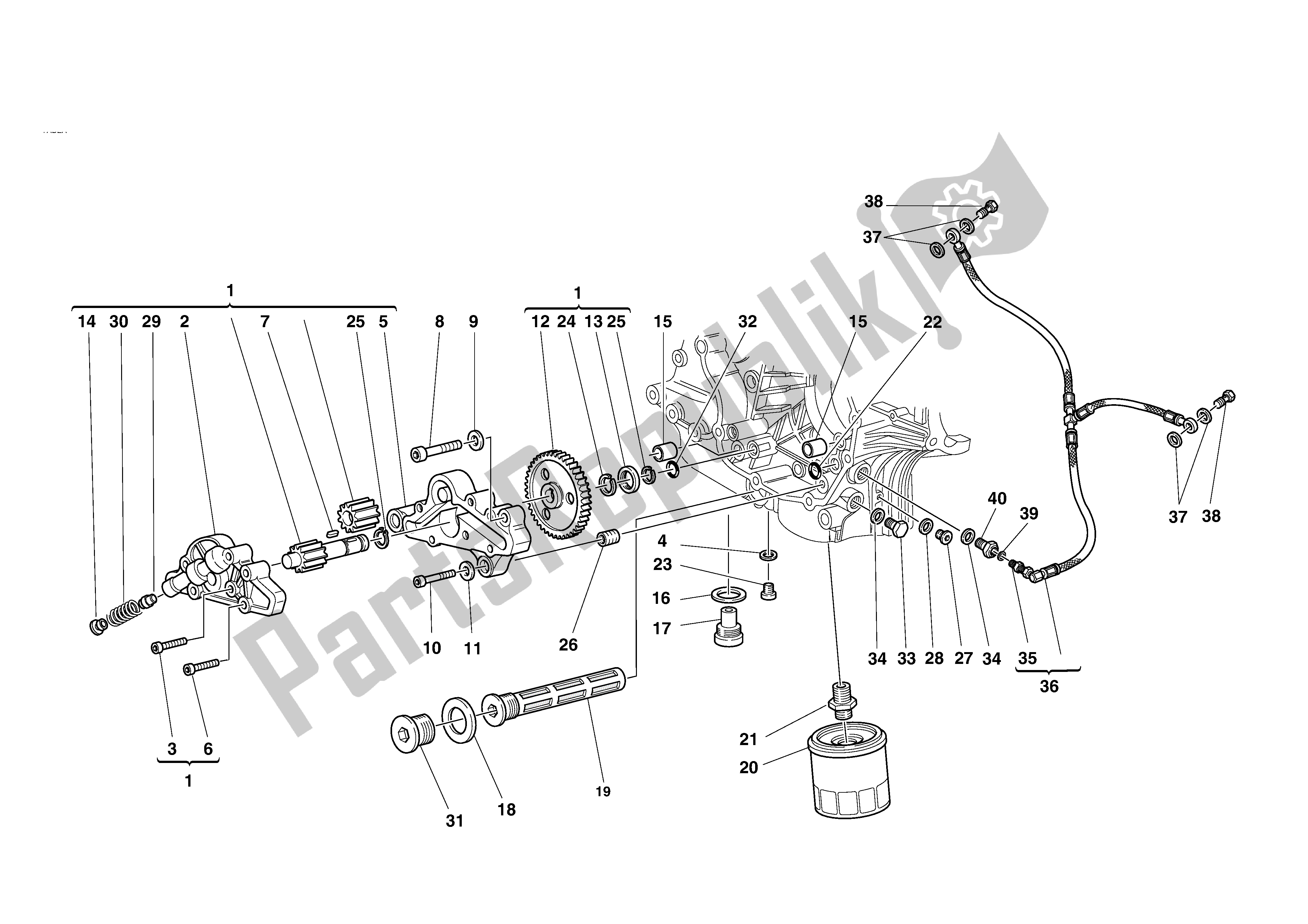 Todas las partes para Filtros Y Bomba De Aceite de Ducati 748S 2002