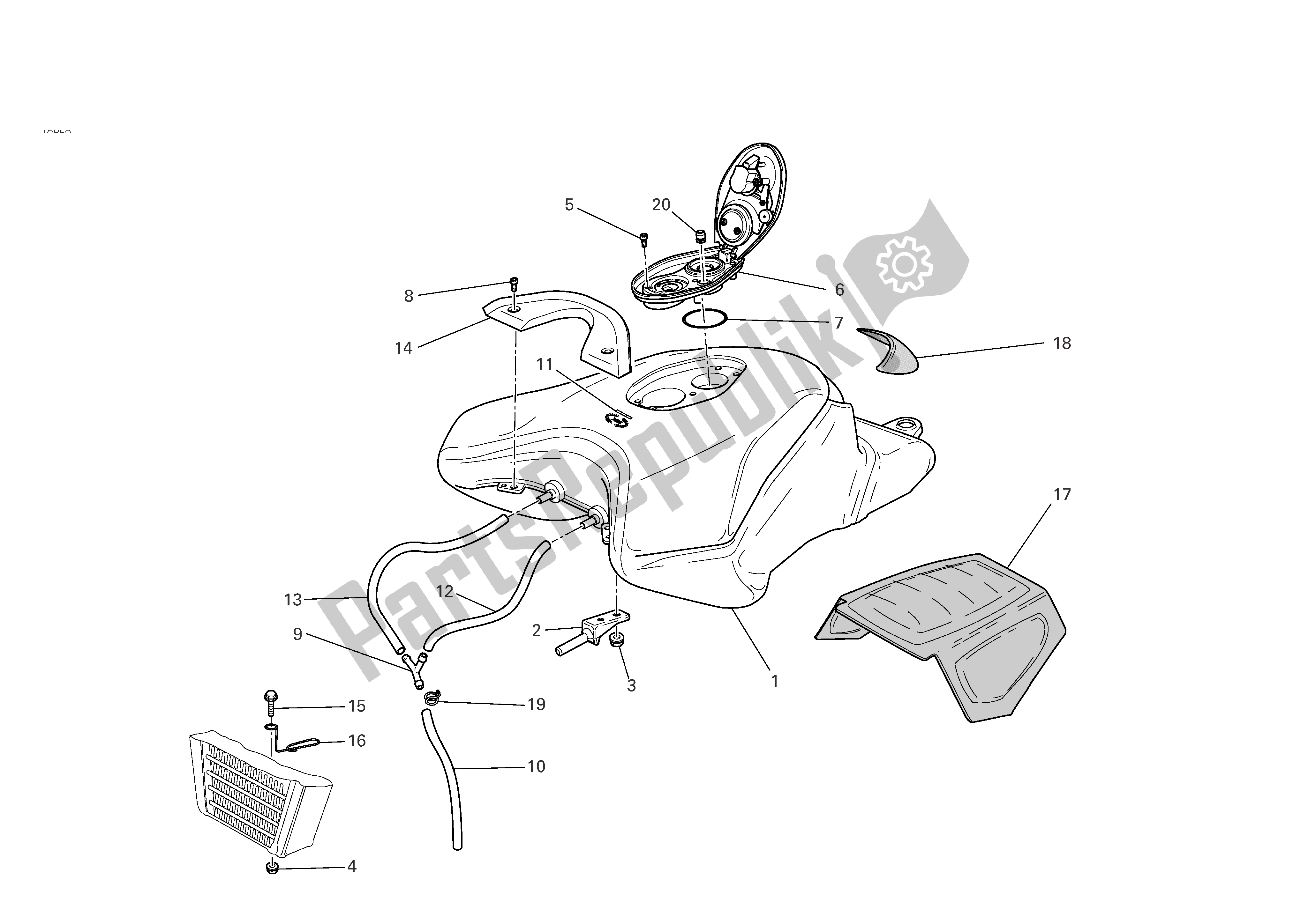 Todas las partes para Depósito De Combustible de Ducati 749 Dark 2005