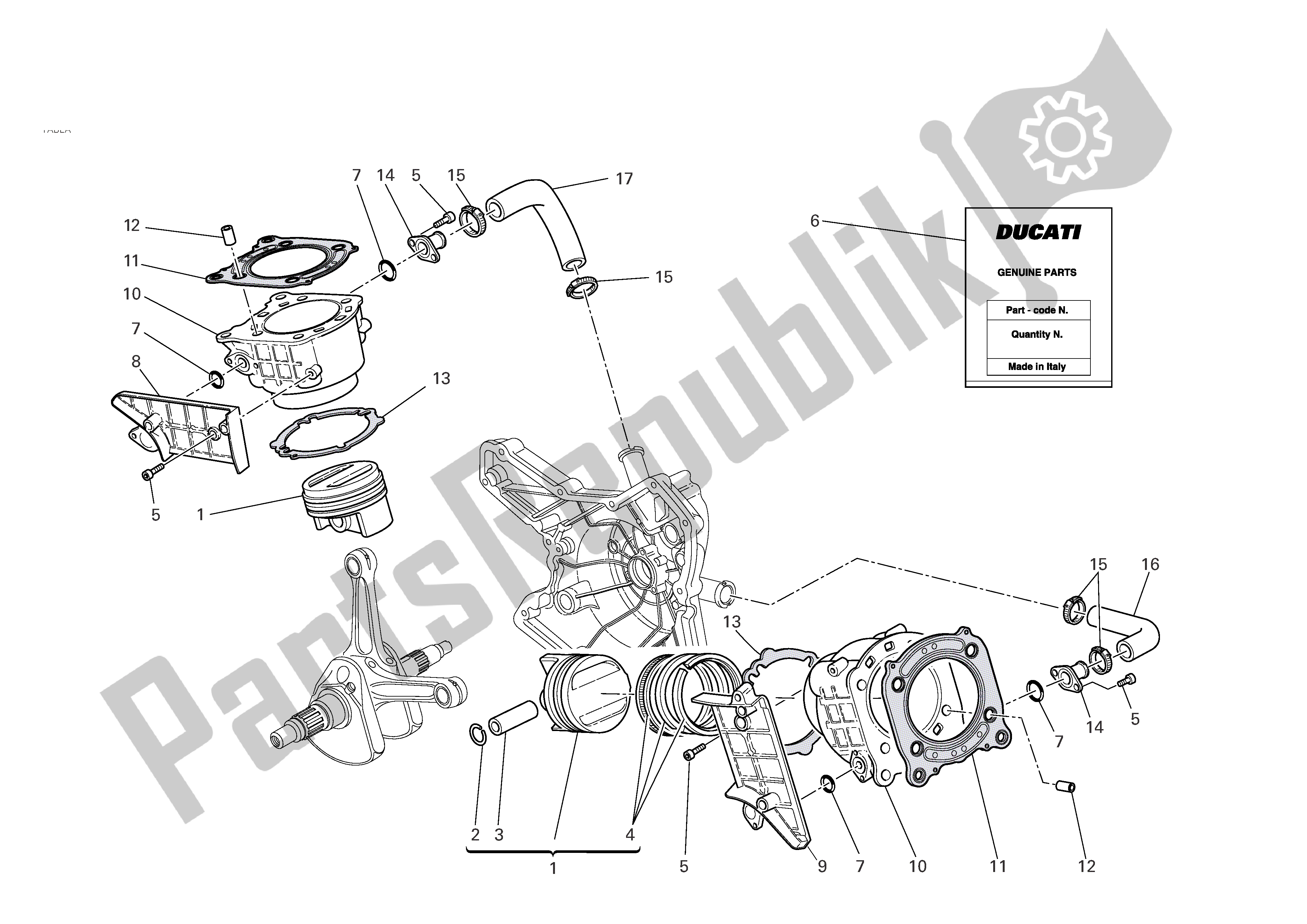 Todas las partes para Cilindros - Pistones de Ducati 749 Dark 2005