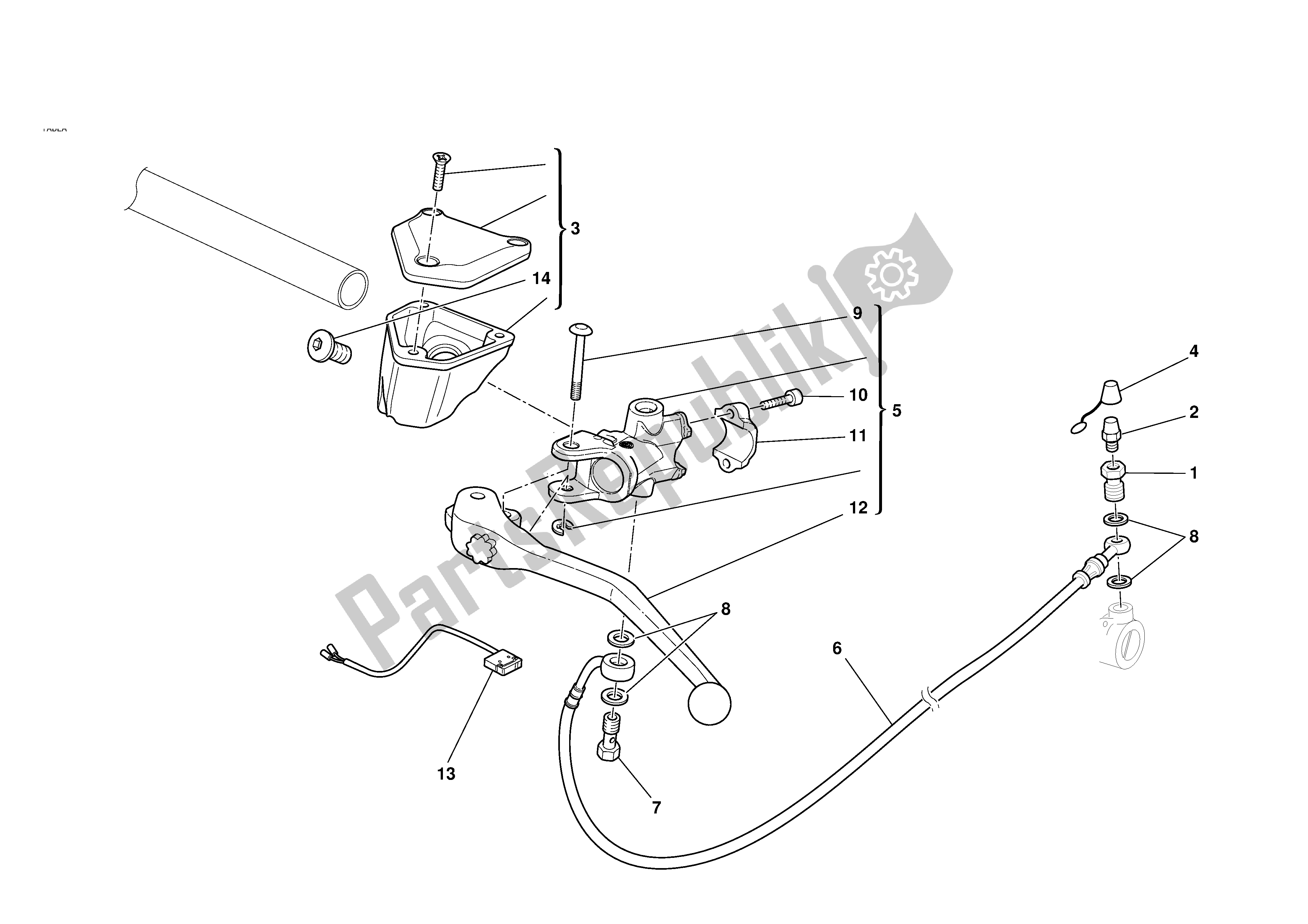 Tutte le parti per il Controllo Della Frizione del Ducati 749 2003