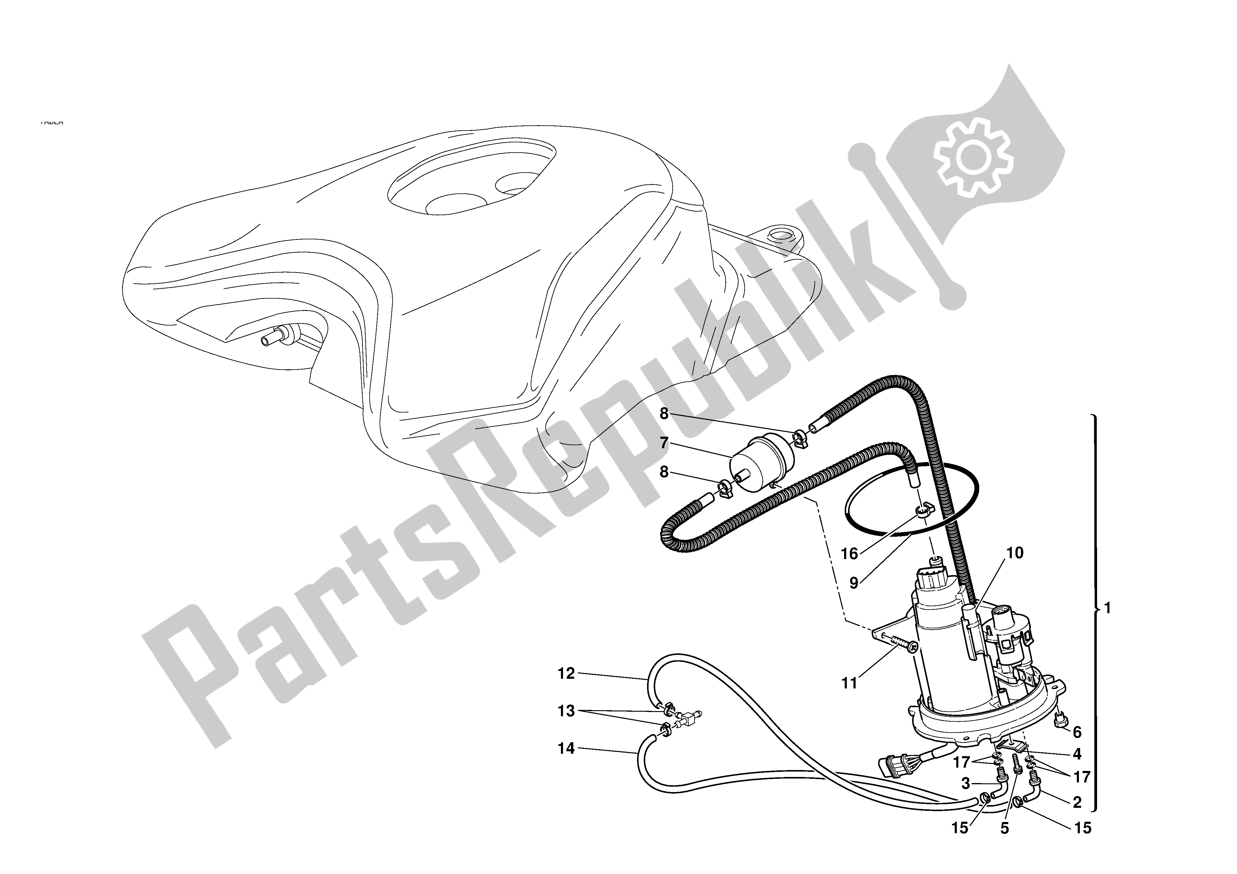 Wszystkie części do System Paliwowy Ducati 749 2003