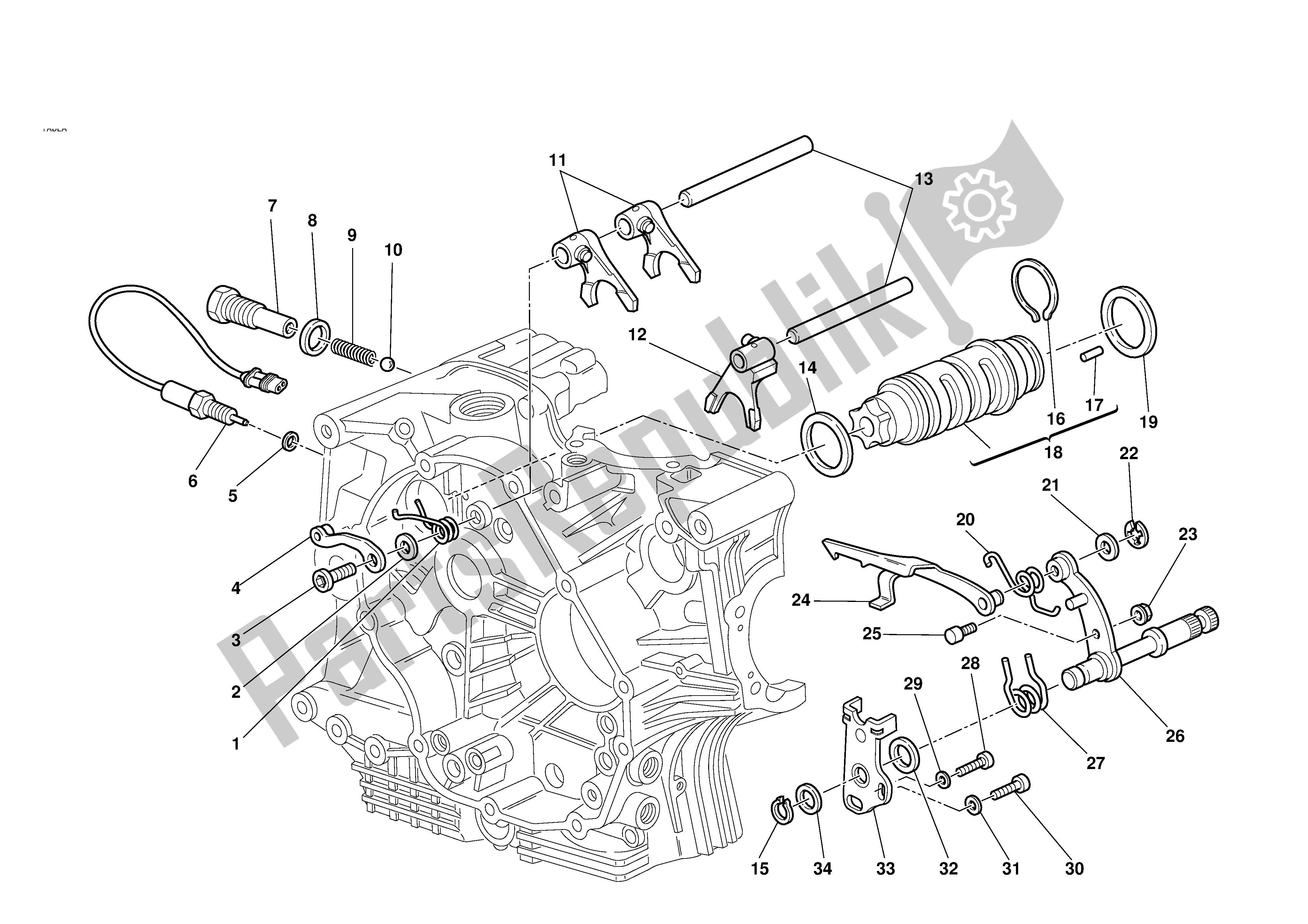 Tutte le parti per il Gearchange del Ducati 749 2003