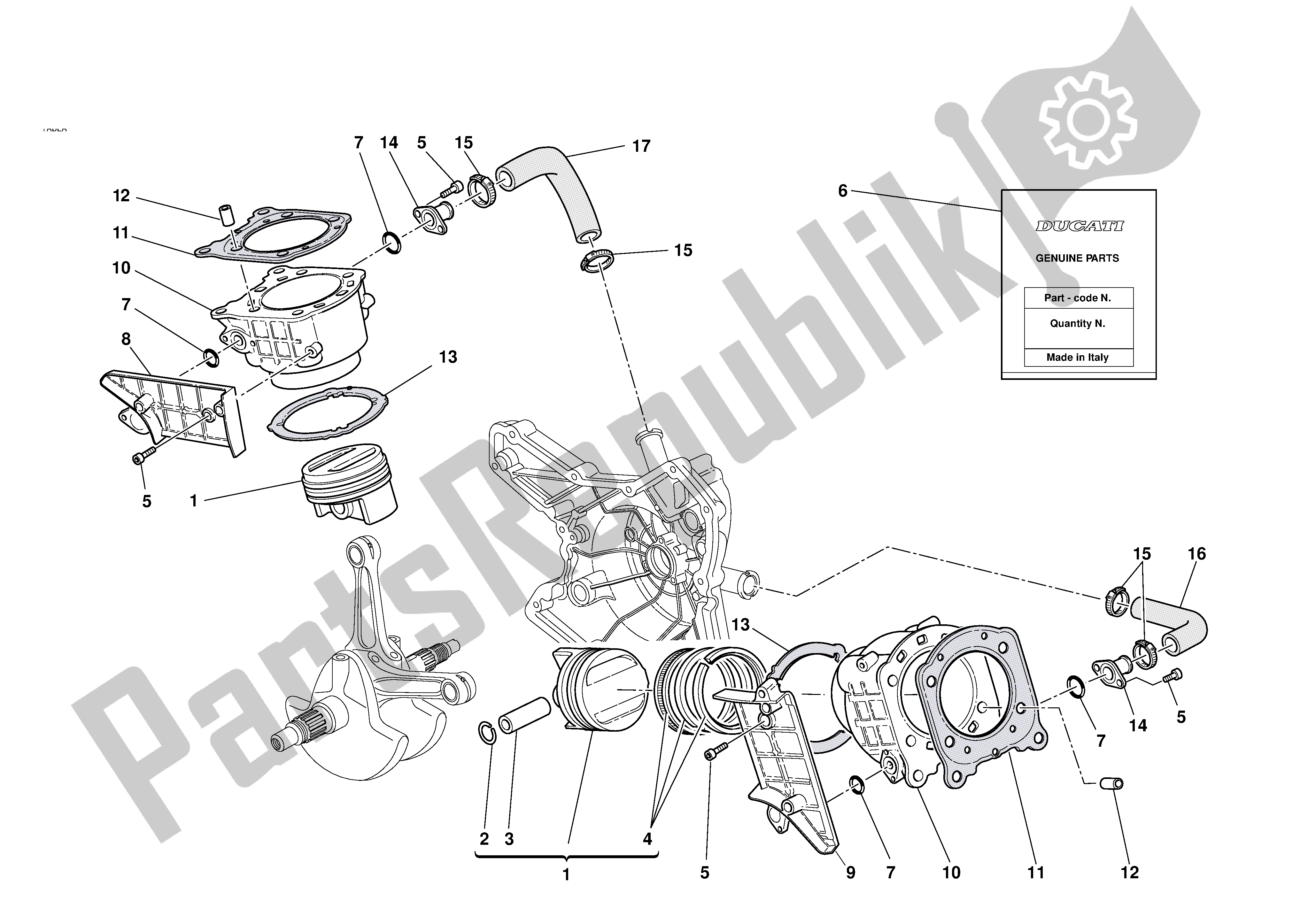 Todas las partes para Cilindros - Pistones de Ducati 749 2003