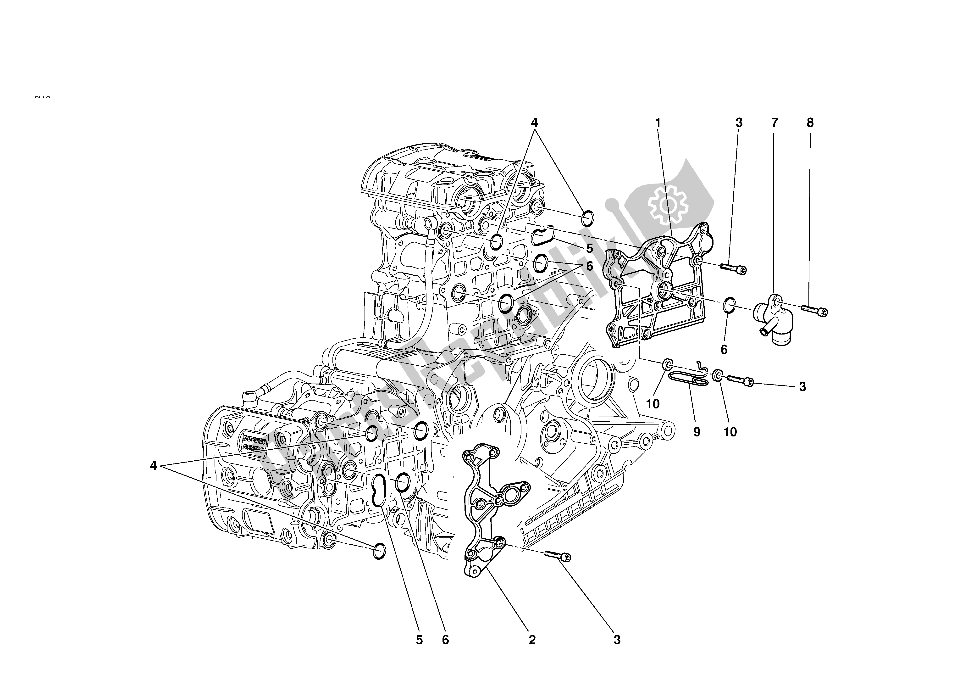 Tutte le parti per il Copricapo del Ducati 749 2003