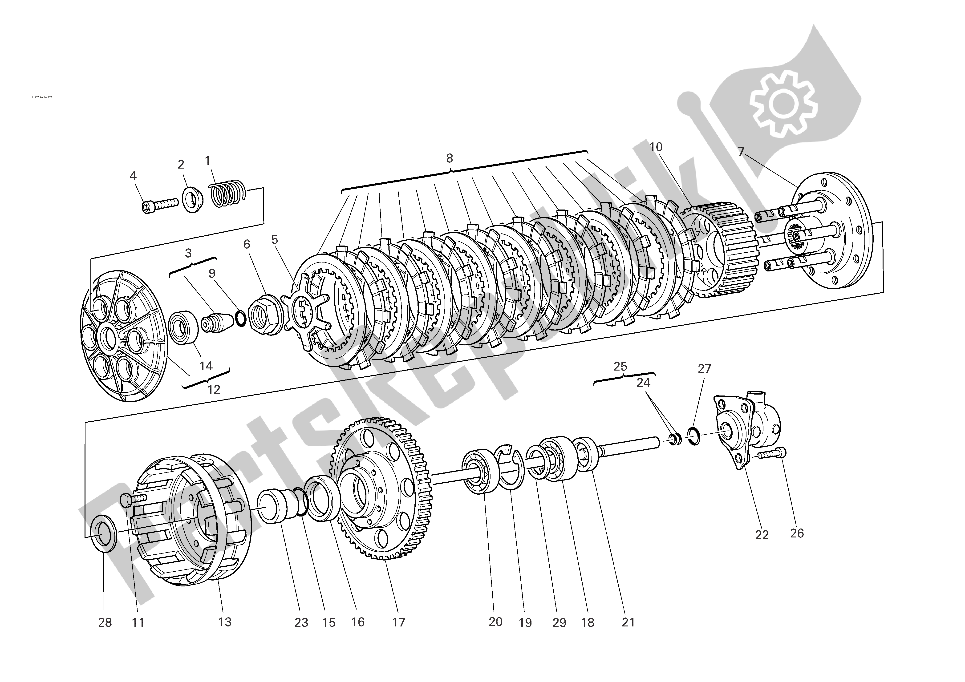 Tutte le parti per il Frizione del Ducati 749R 2004