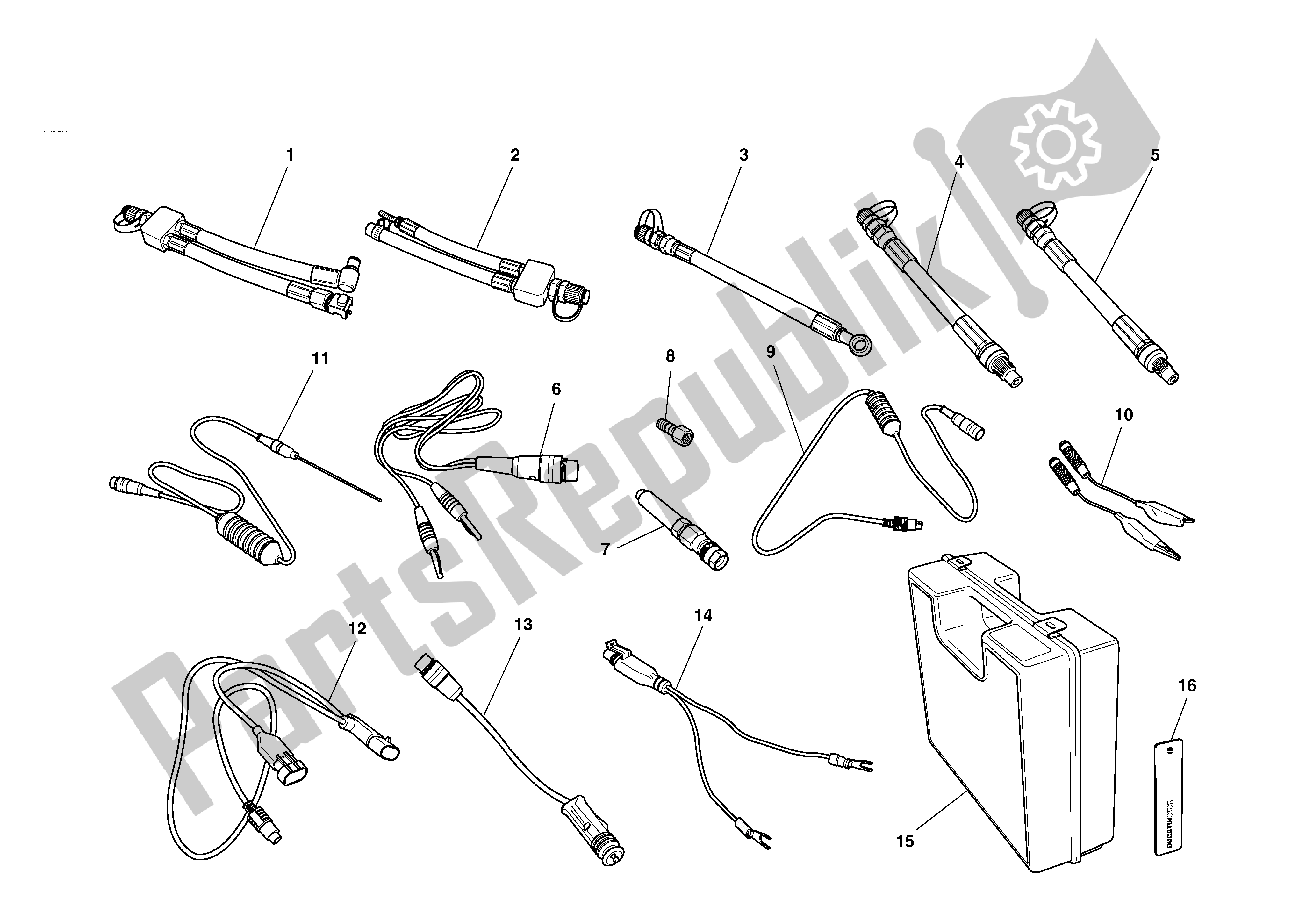 Alle onderdelen voor de Workshop Speciaal Gereedschap van de Ducati 749S 2004