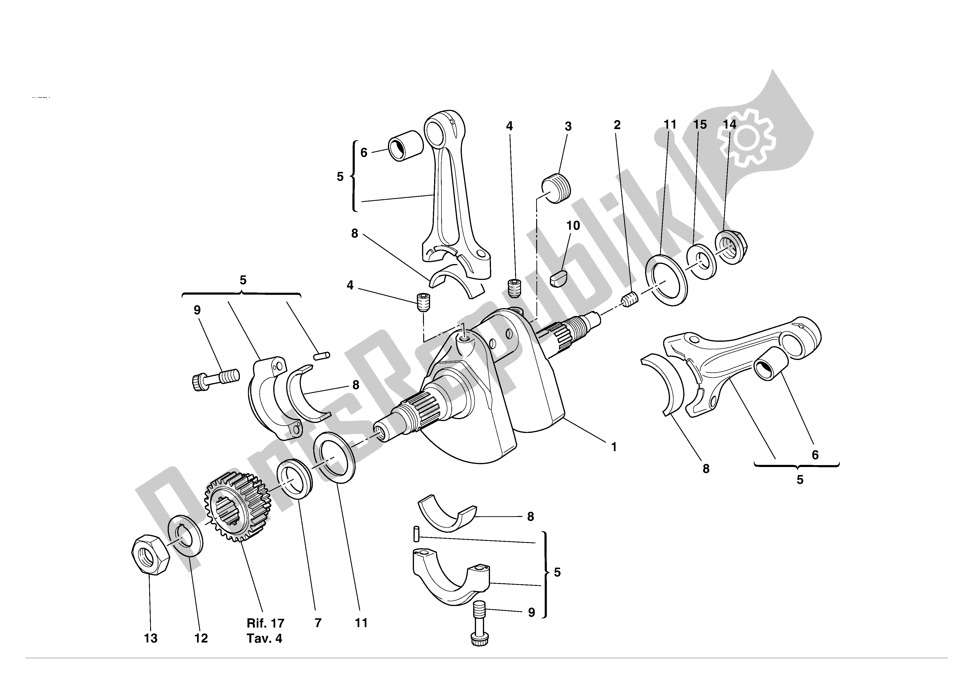 Tutte le parti per il Albero A Gomiti del Ducati 749S 2004