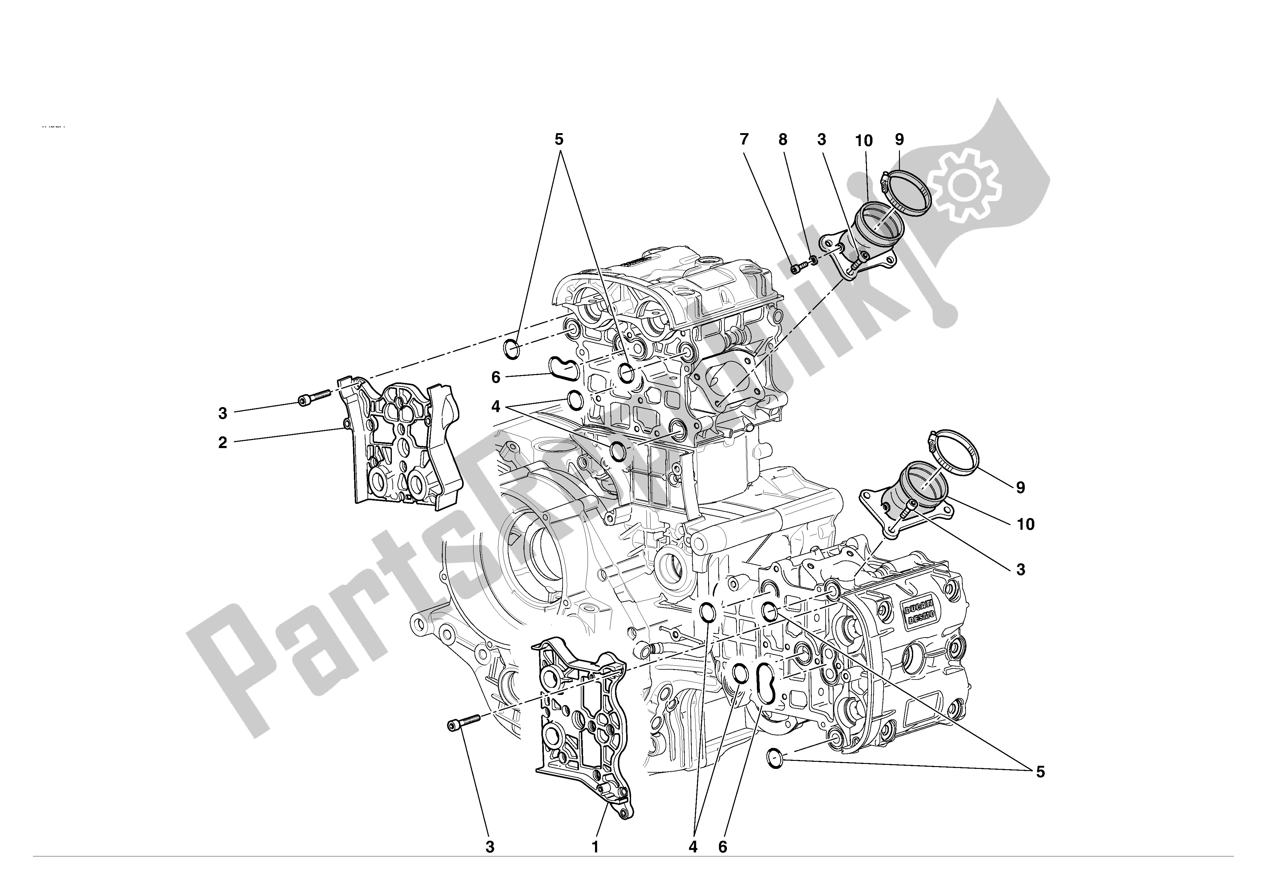 Tutte le parti per il Collezionisti E Copricapo del Ducati 749S 2004