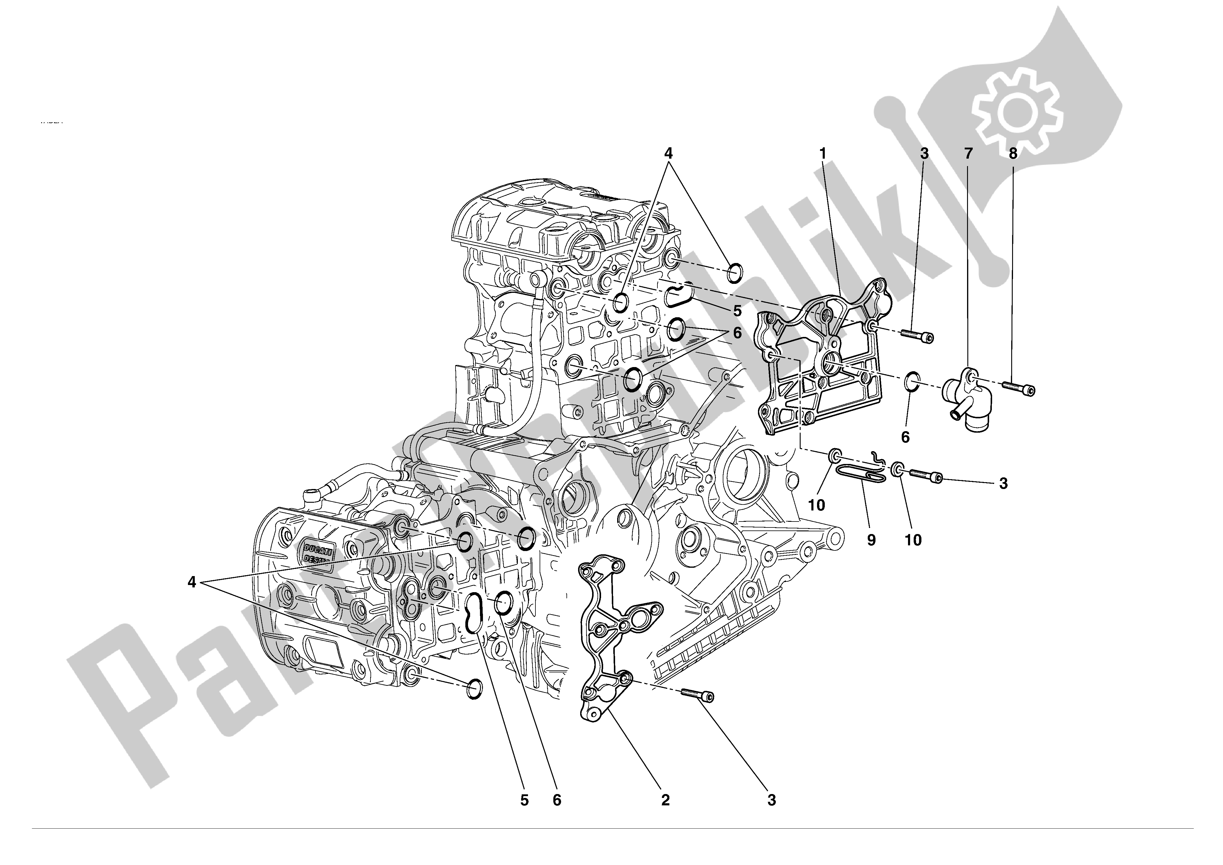 Tutte le parti per il Copricapo del Ducati 749S 2004