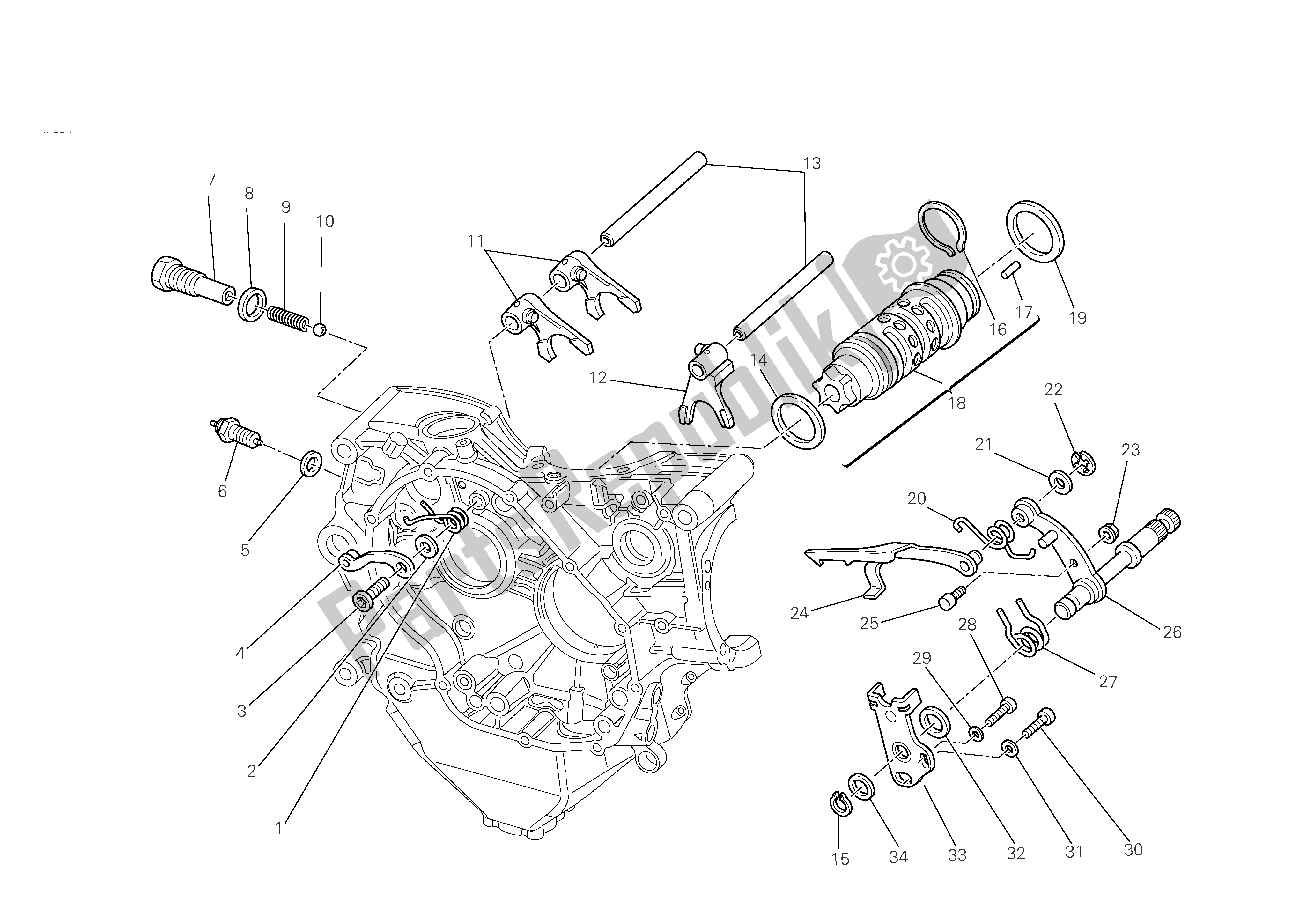 Tutte le parti per il Controllo Del Cambio del Ducati 848 2008