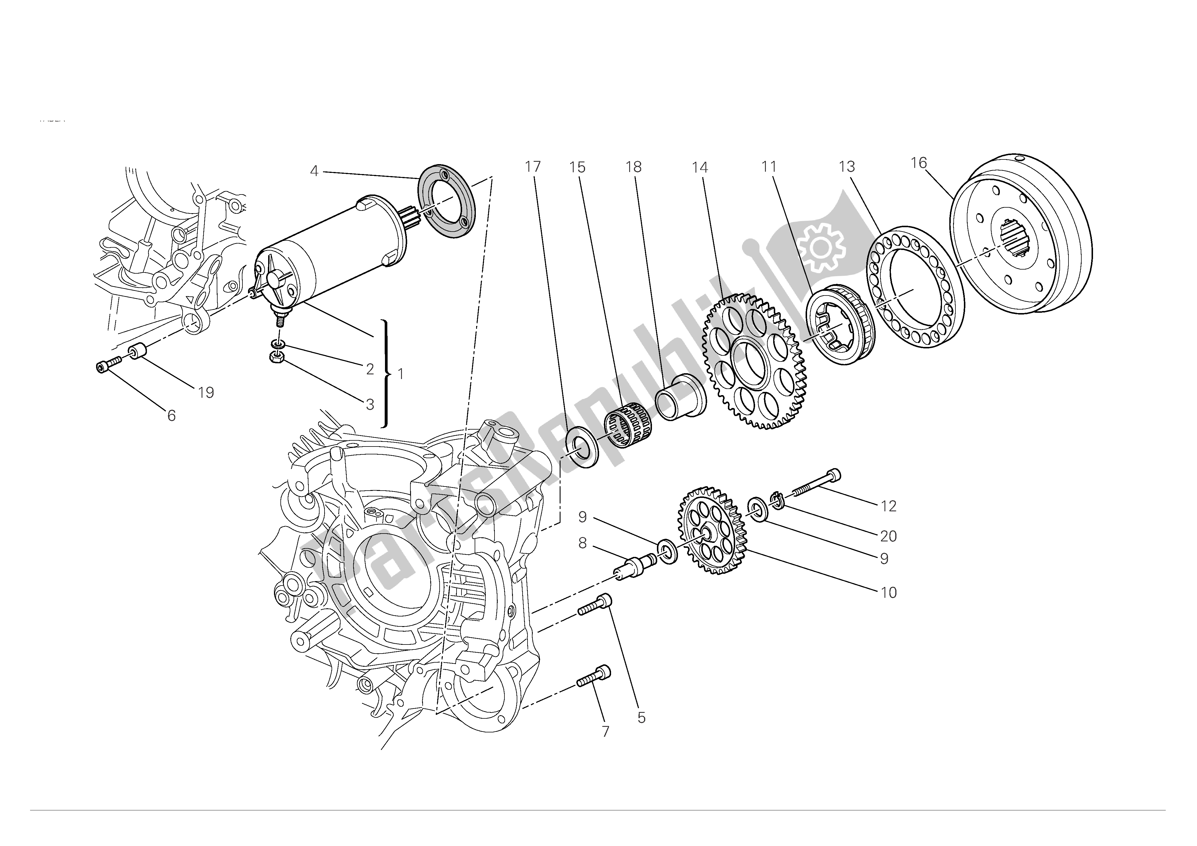 Alle onderdelen voor de Elektrisch Starten En Ontsteken van de Ducati 848 2008