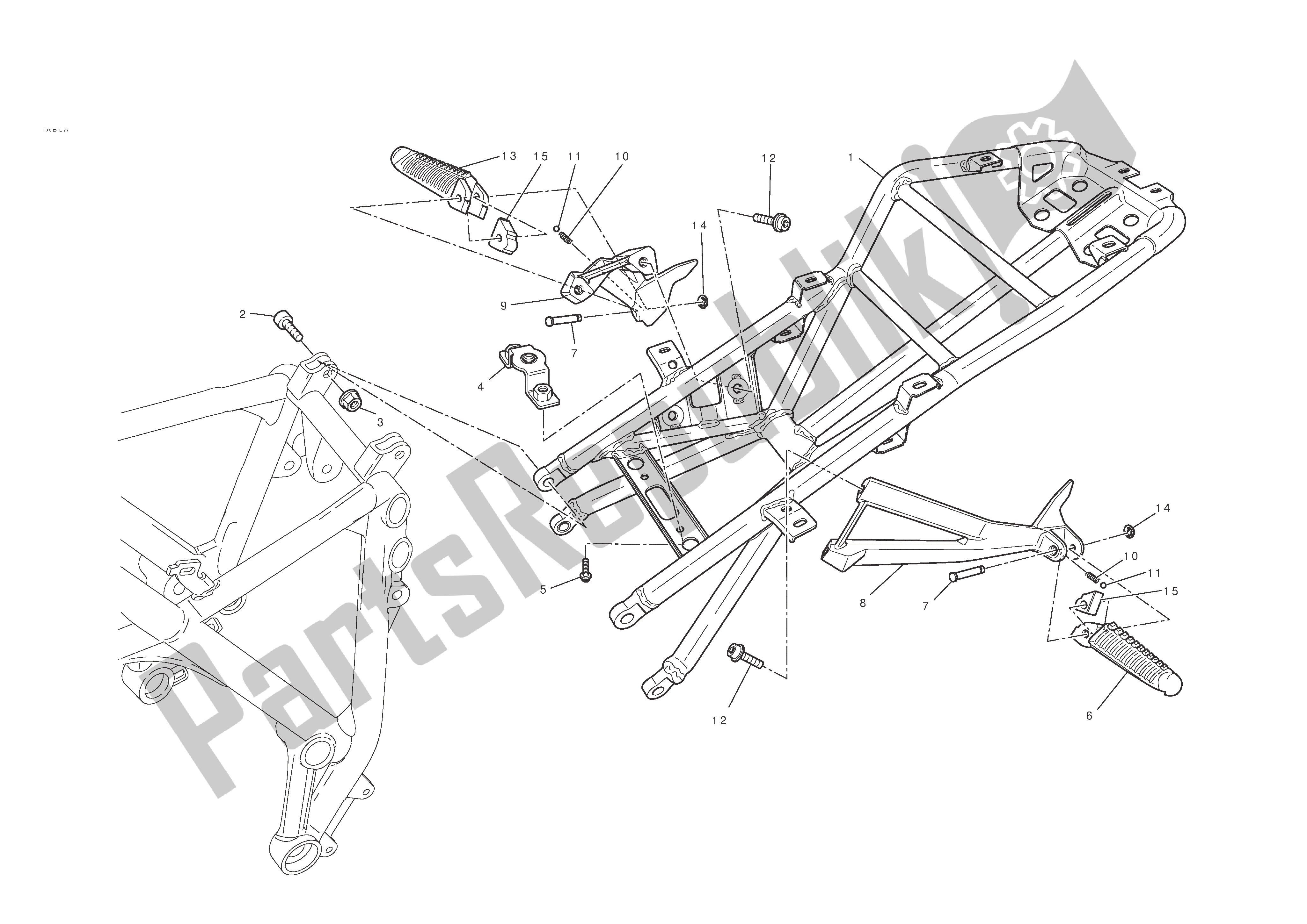 Todas las partes para Bastidor Posterior de Ducati 848 EVO 2011