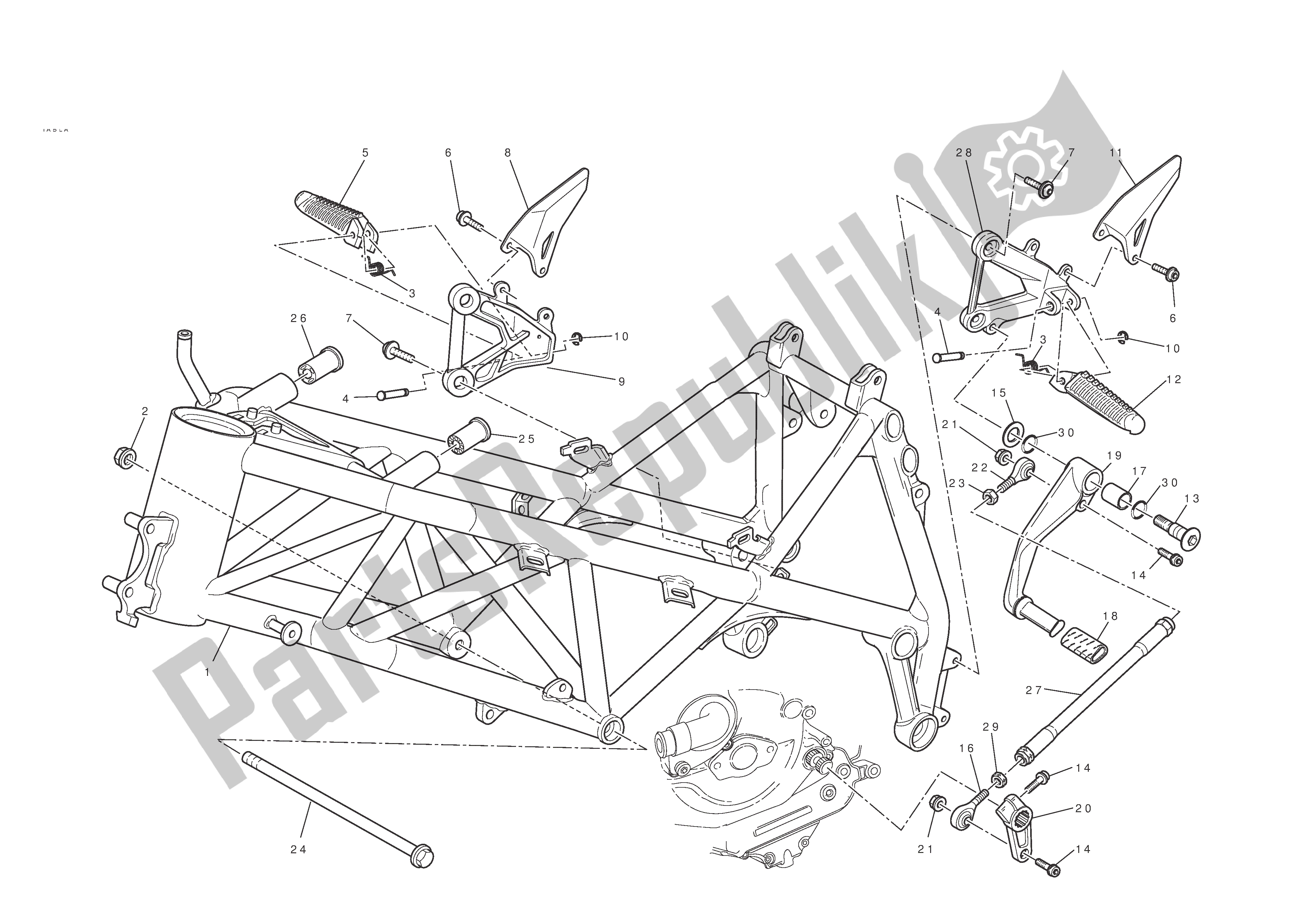 Todas las partes para Marco de Ducati 848 EVO 2011