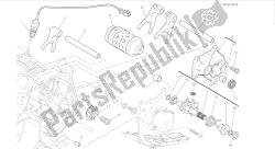 tekening 002 - gearchange control [mod: 899 abs, 899 aws] groep engine