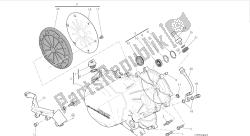 disegno 005 - frizione - coperchio carter laterale [mod: 899 abs, 899aws; xst: aus, eur, fra] gruppo motore