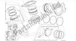 dessin 007 - cylindres - pistons [mod: 899 abs, 899 aws] groupe moteur