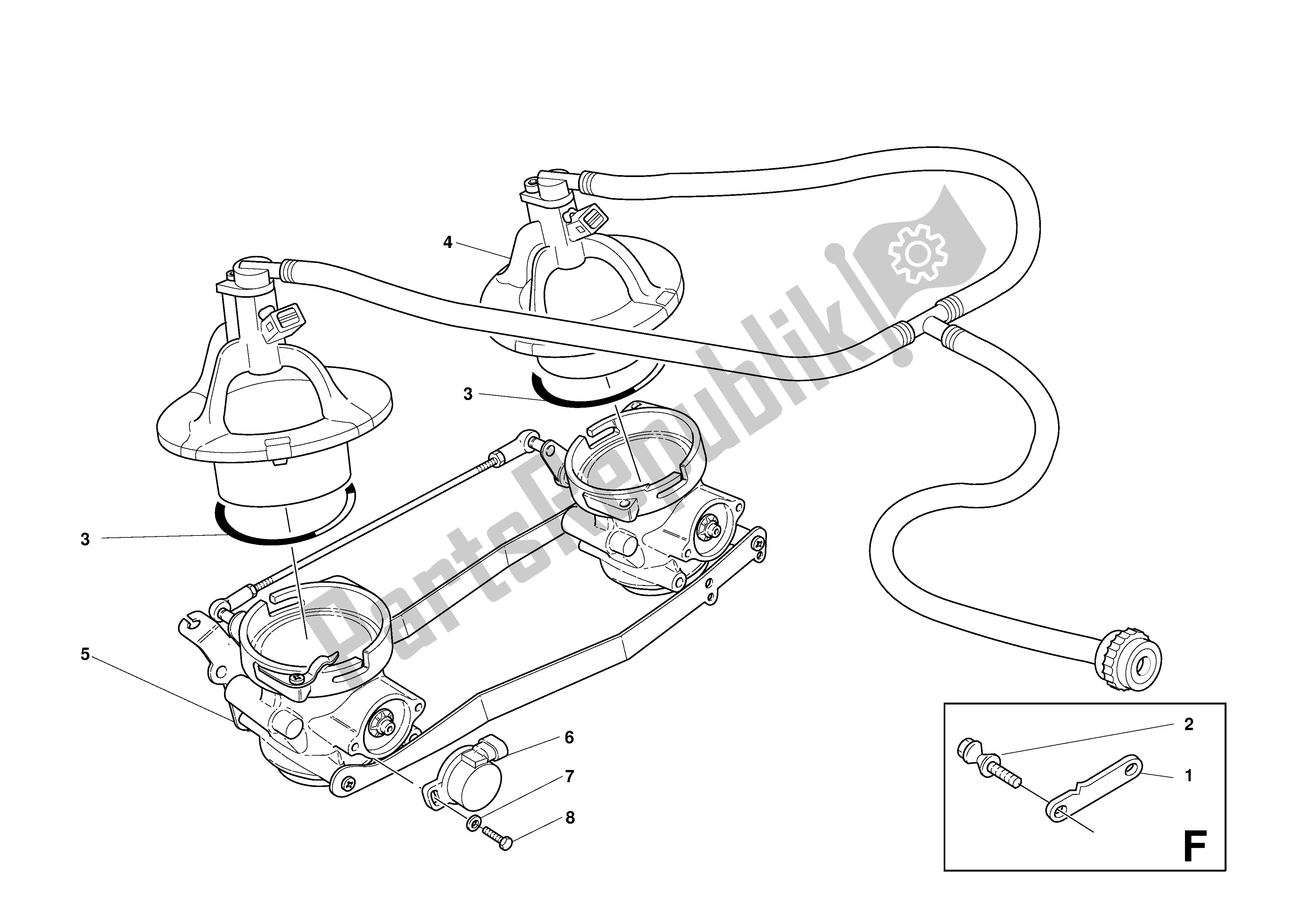 Todas las partes para Cuerpo Del Acelerador de Ducati 996R 2001