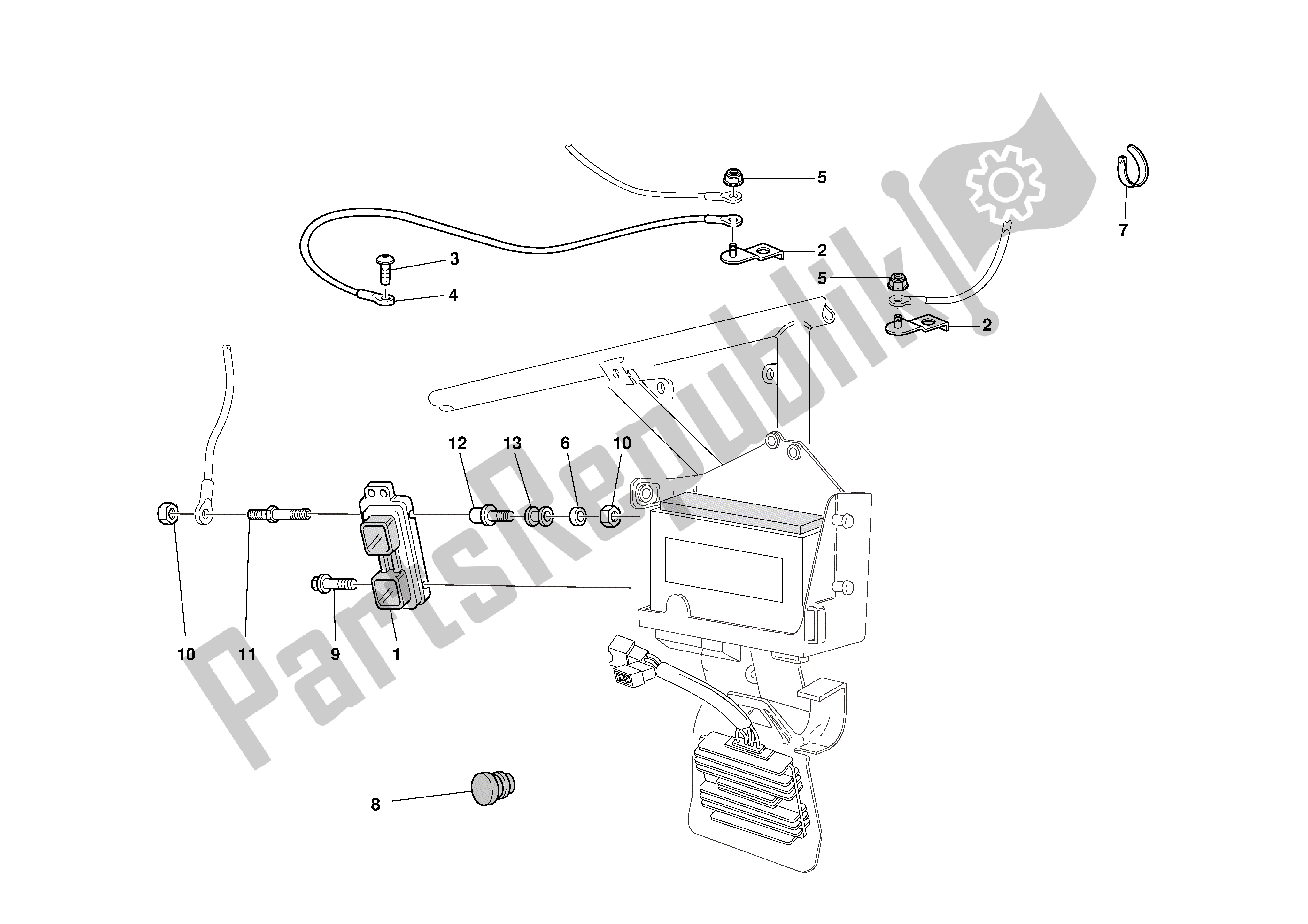Alle onderdelen voor de Injectie Controle-eenheid van de Ducati 996R 2001