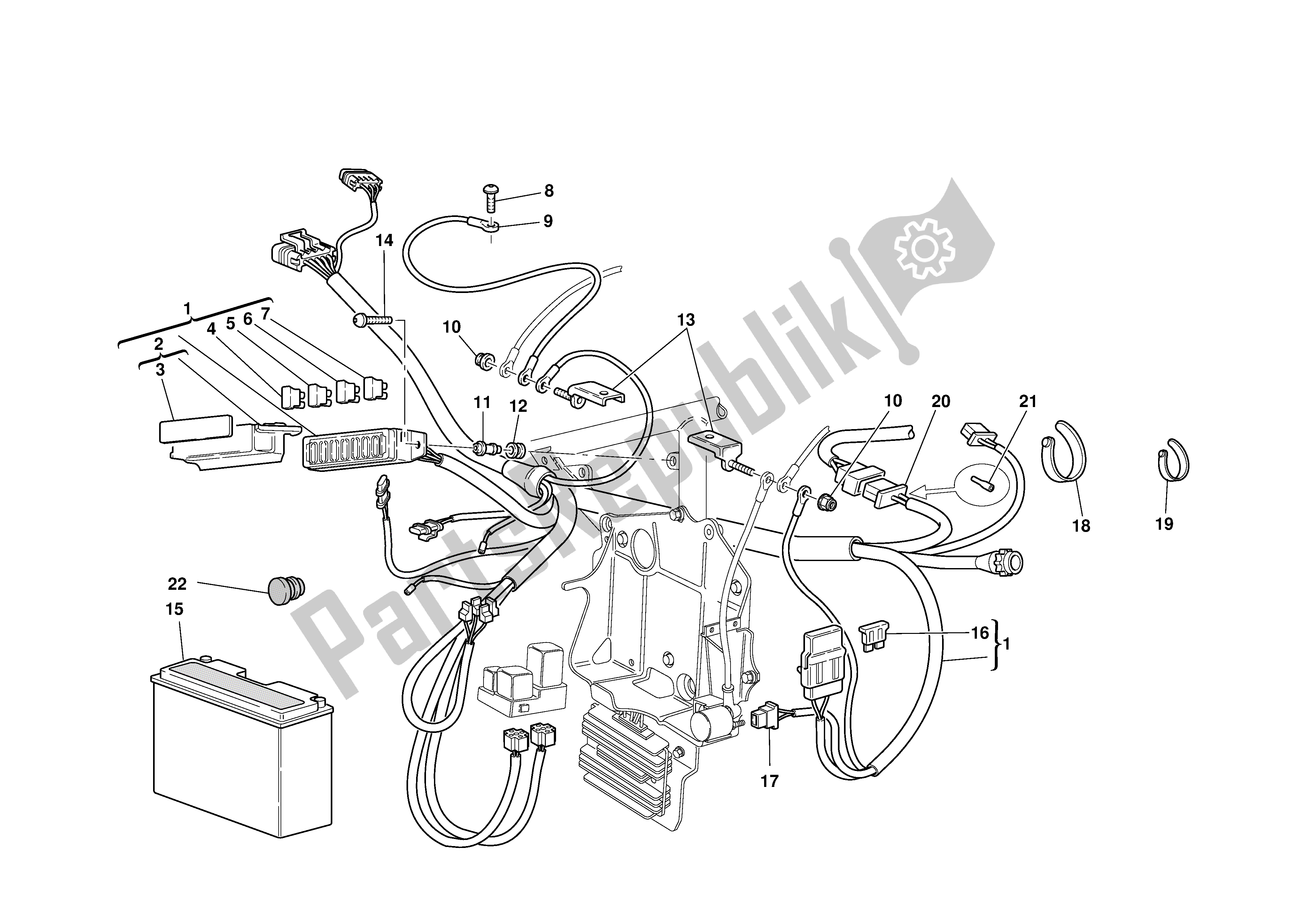 All parts for the Electric System of the Ducati 996S Biposto 2001