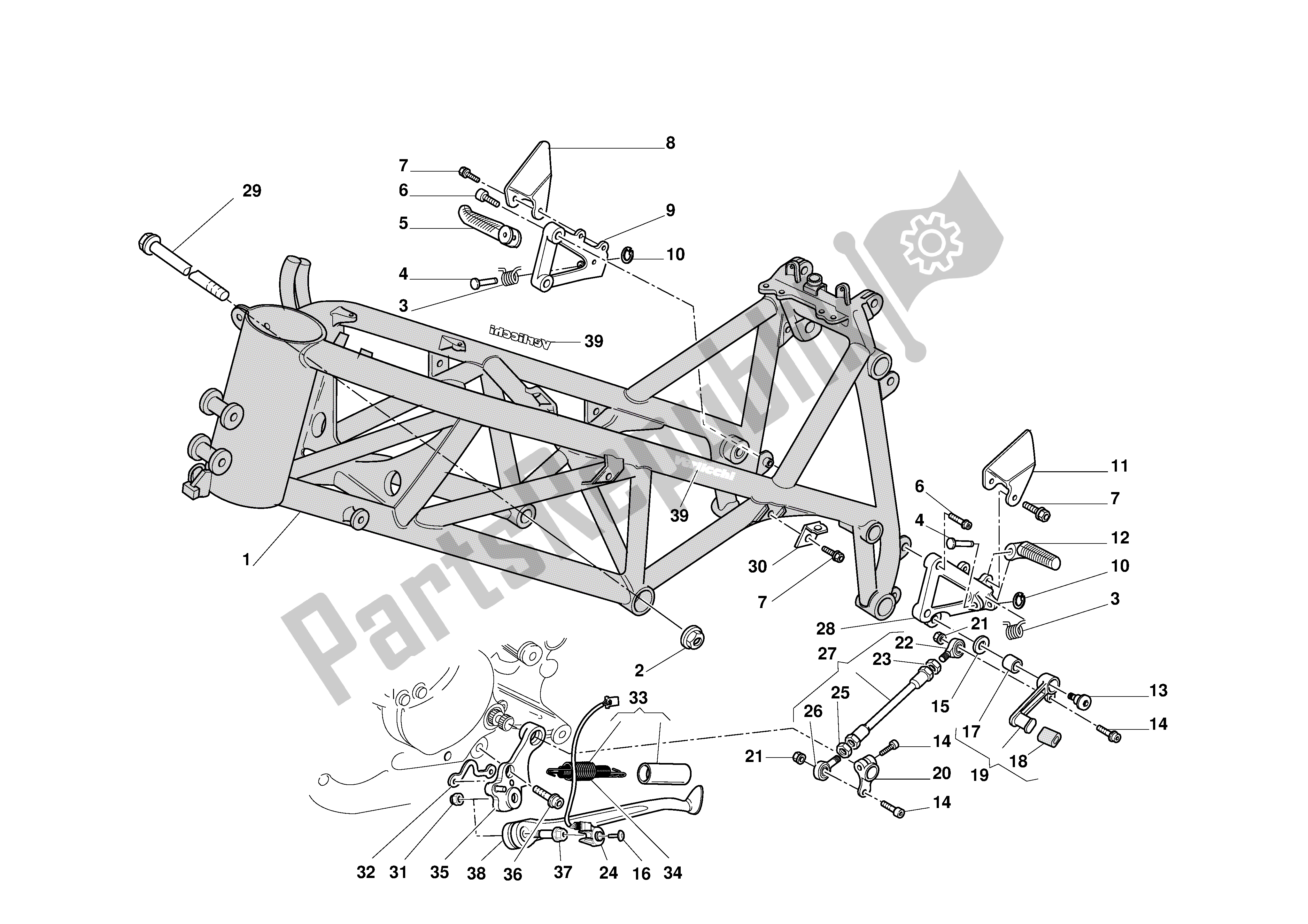 Todas las partes para Marco de Ducati 998S Bayliss 2002