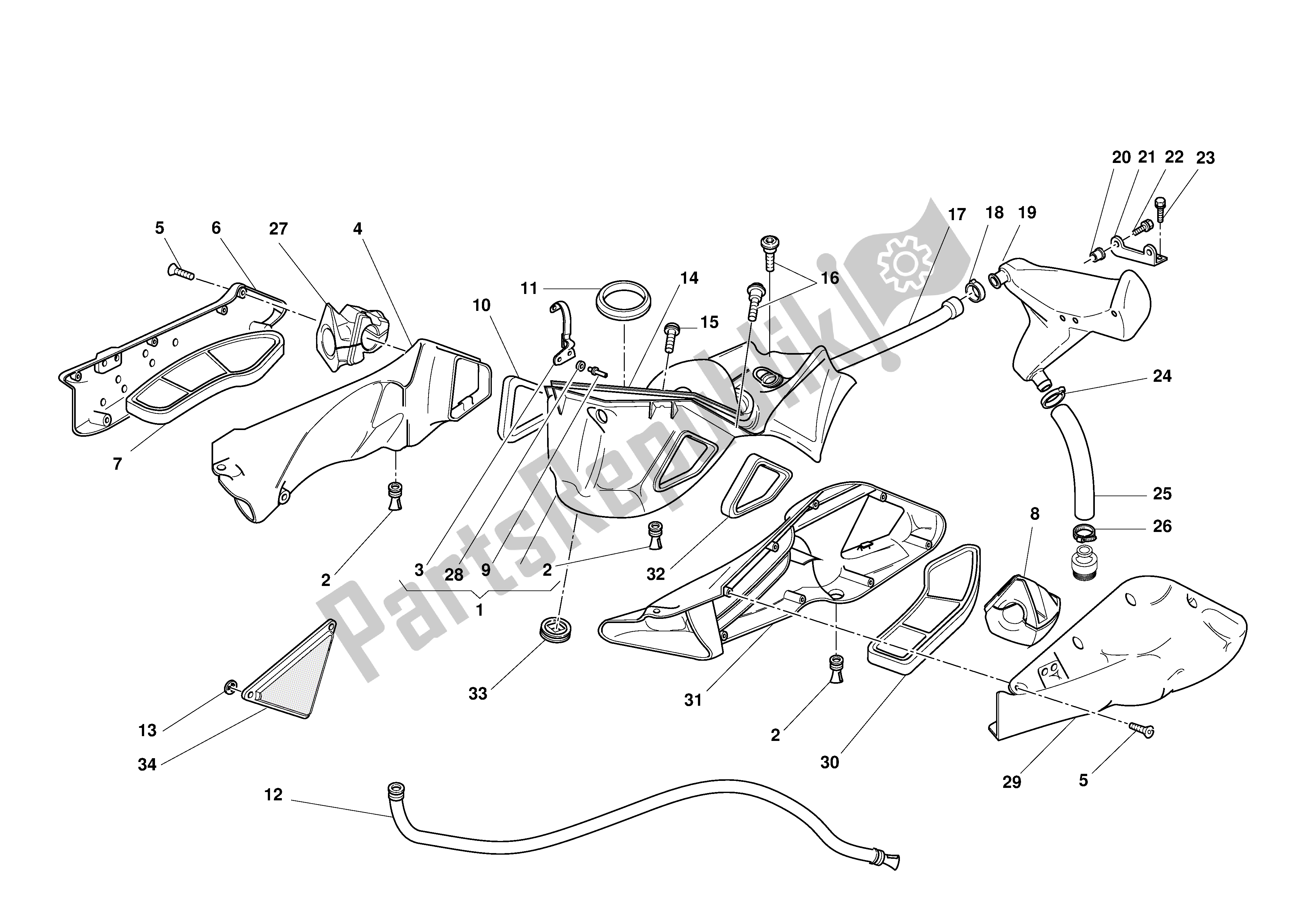 Todas las partes para Ventilación De Aceite De Inducción De Aire de Ducati 998S Bayliss 2002