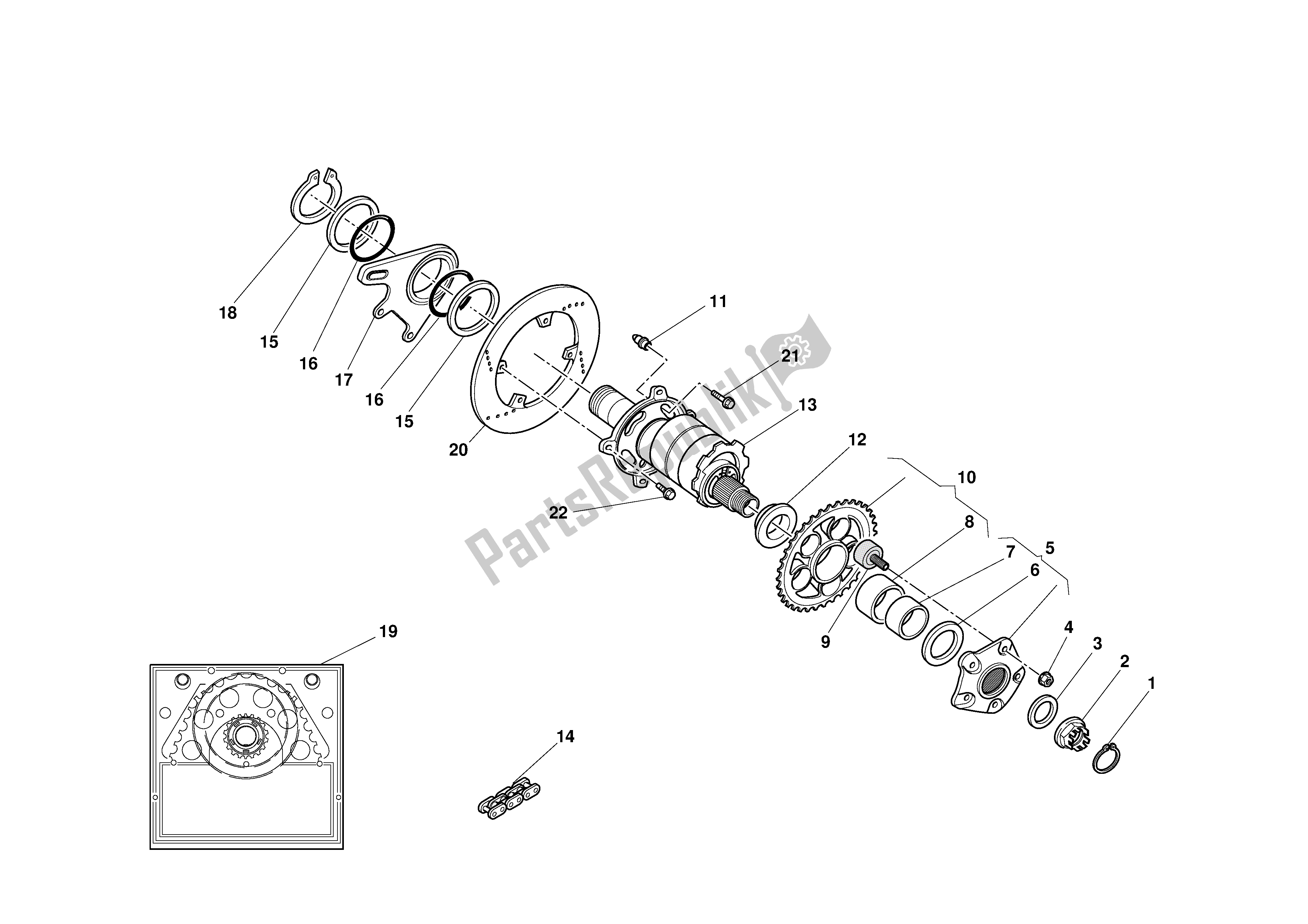 Todas las partes para Pasador De La Rueda Trasera de Ducati 998S Bostrom 2002