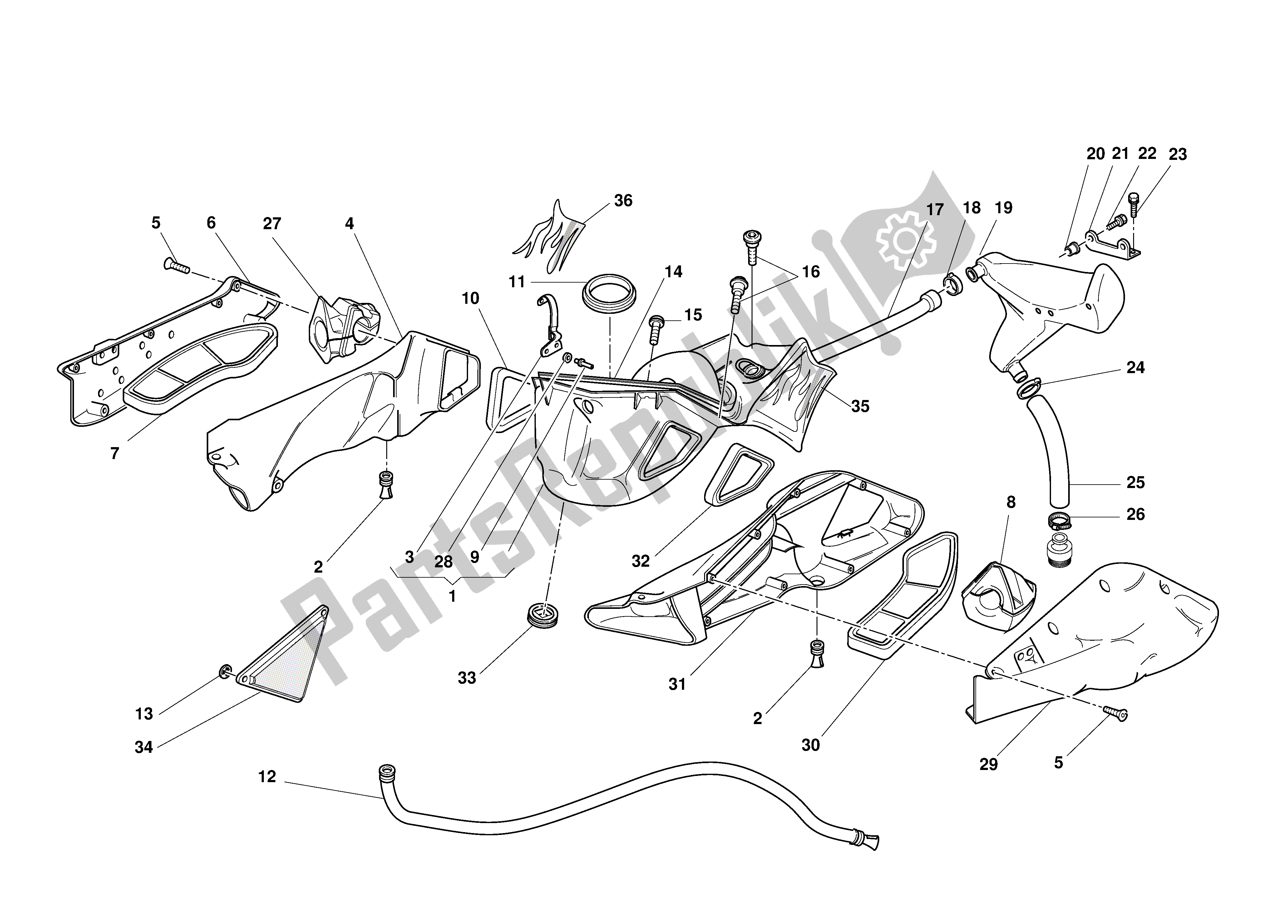 Todas las partes para Ventilación De Aceite De Inducción De Aire de Ducati 998S Bostrom 2002