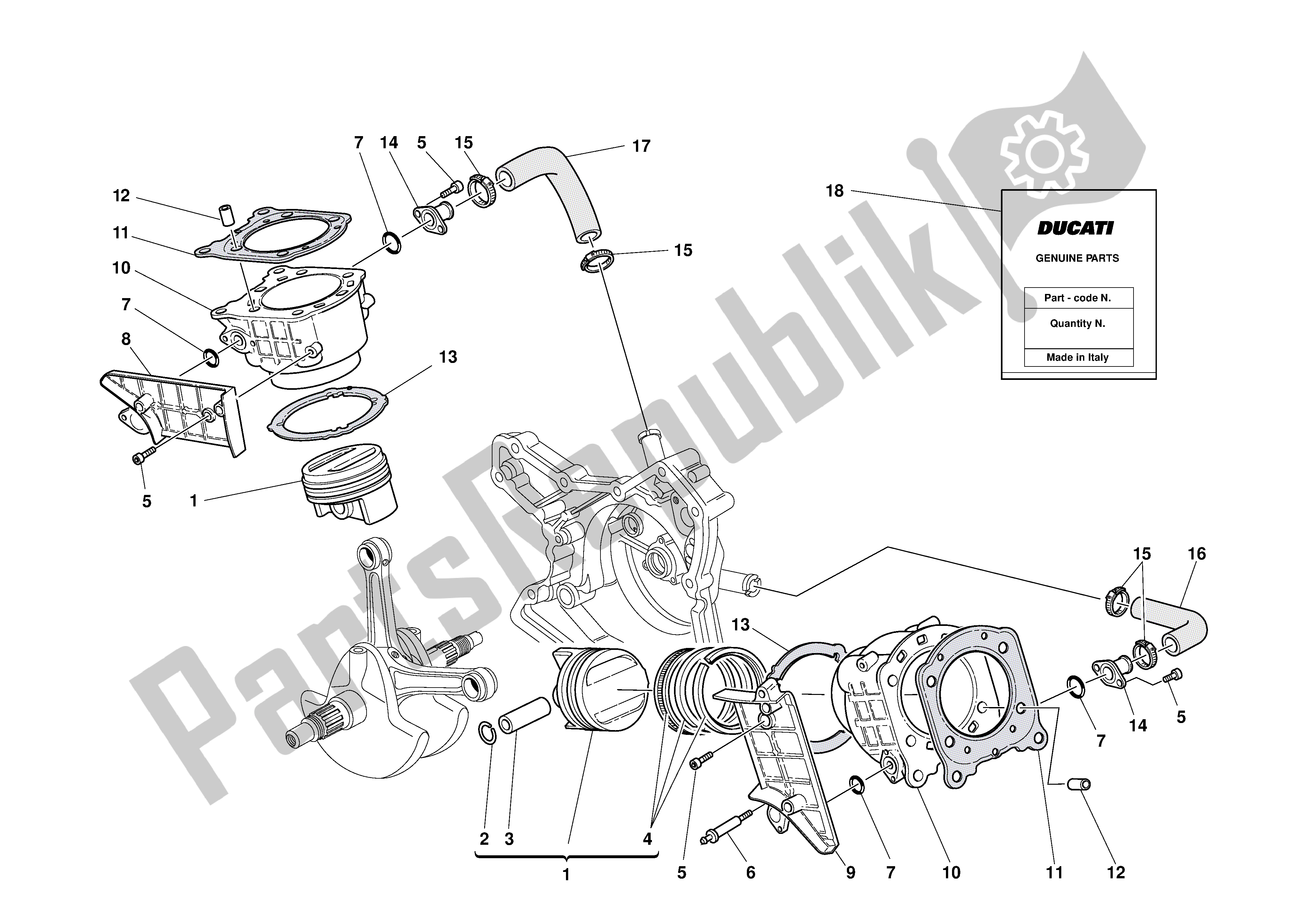 Todas las partes para Cilindros - Pistones de Ducati 998S Bostrom 2002