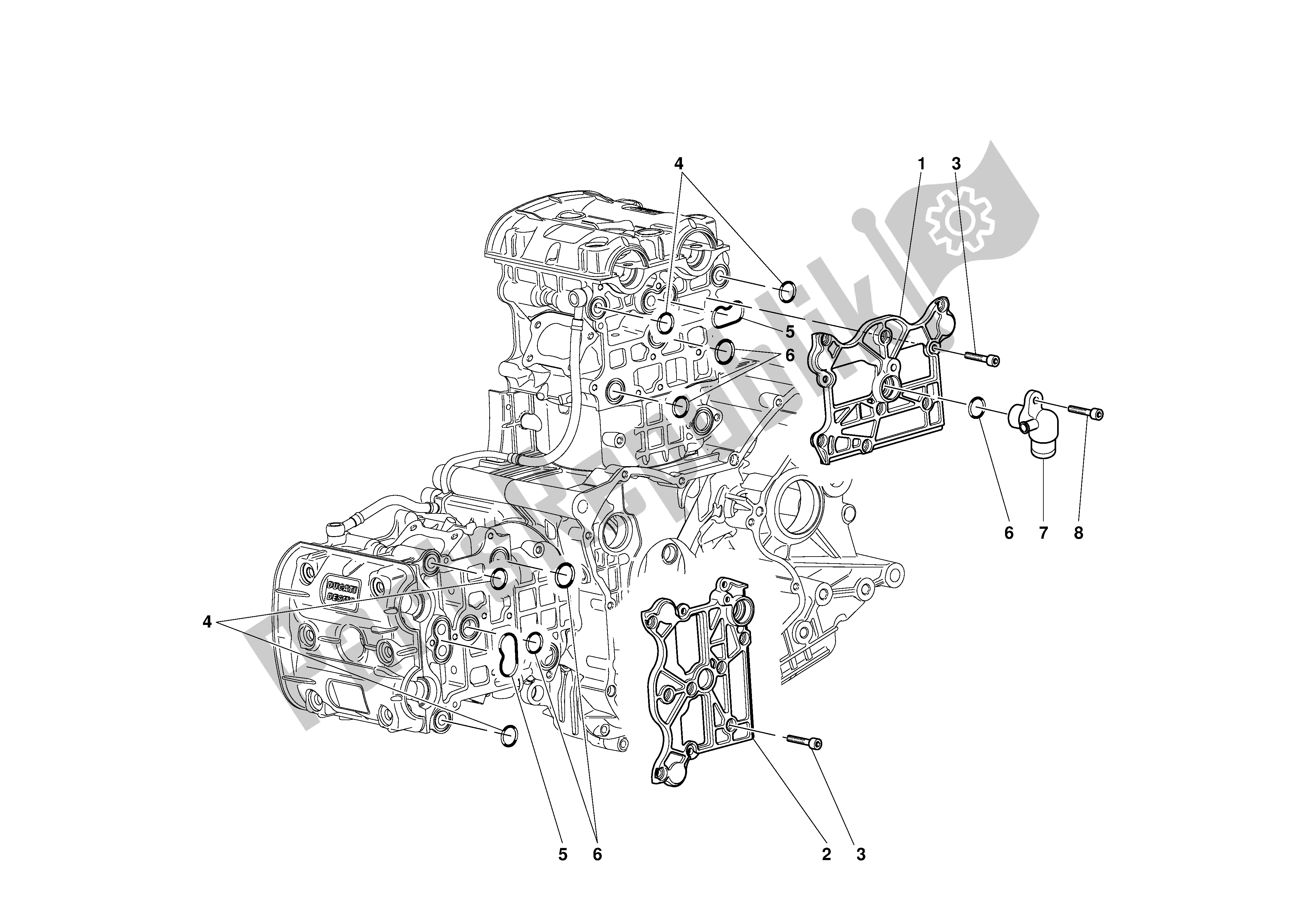 Todas las partes para Cubre La Cabeza de Ducati 998S Bostrom 2002