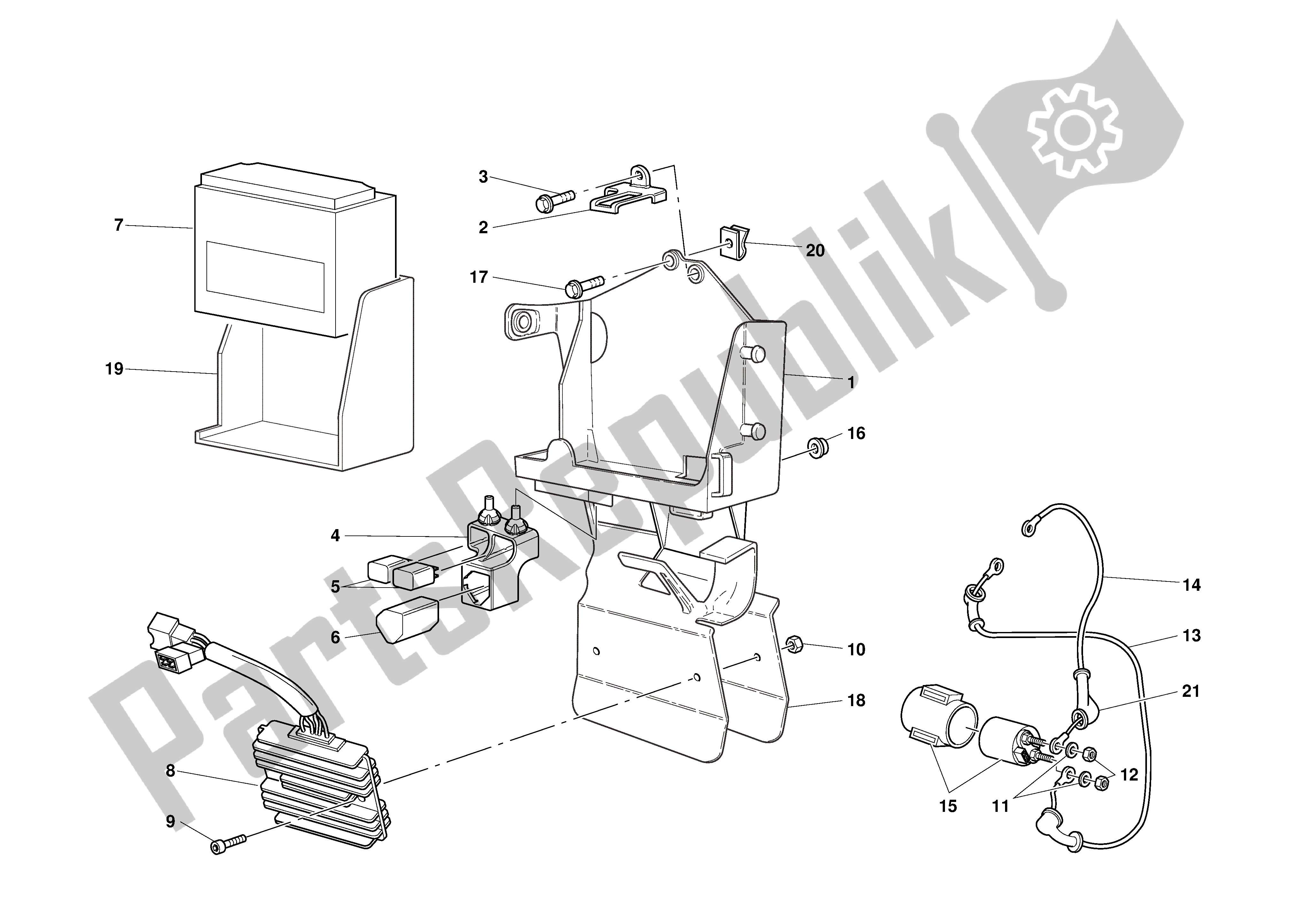 Todas las partes para Montaje En Caja De Batería de Ducati 998S Bostrom 2002