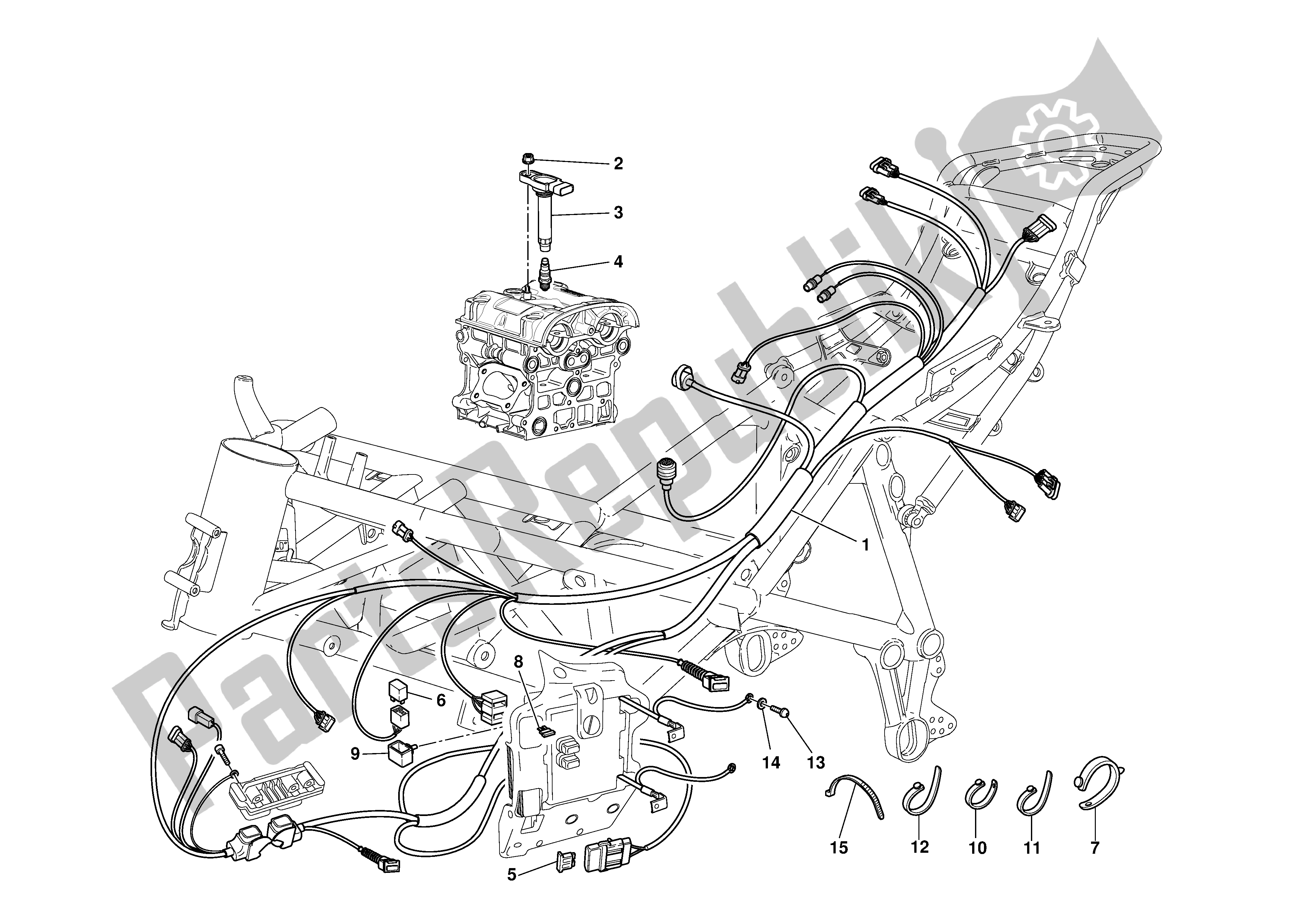 Tutte le parti per il Sistema Di Iniezione del Ducati 999 2003