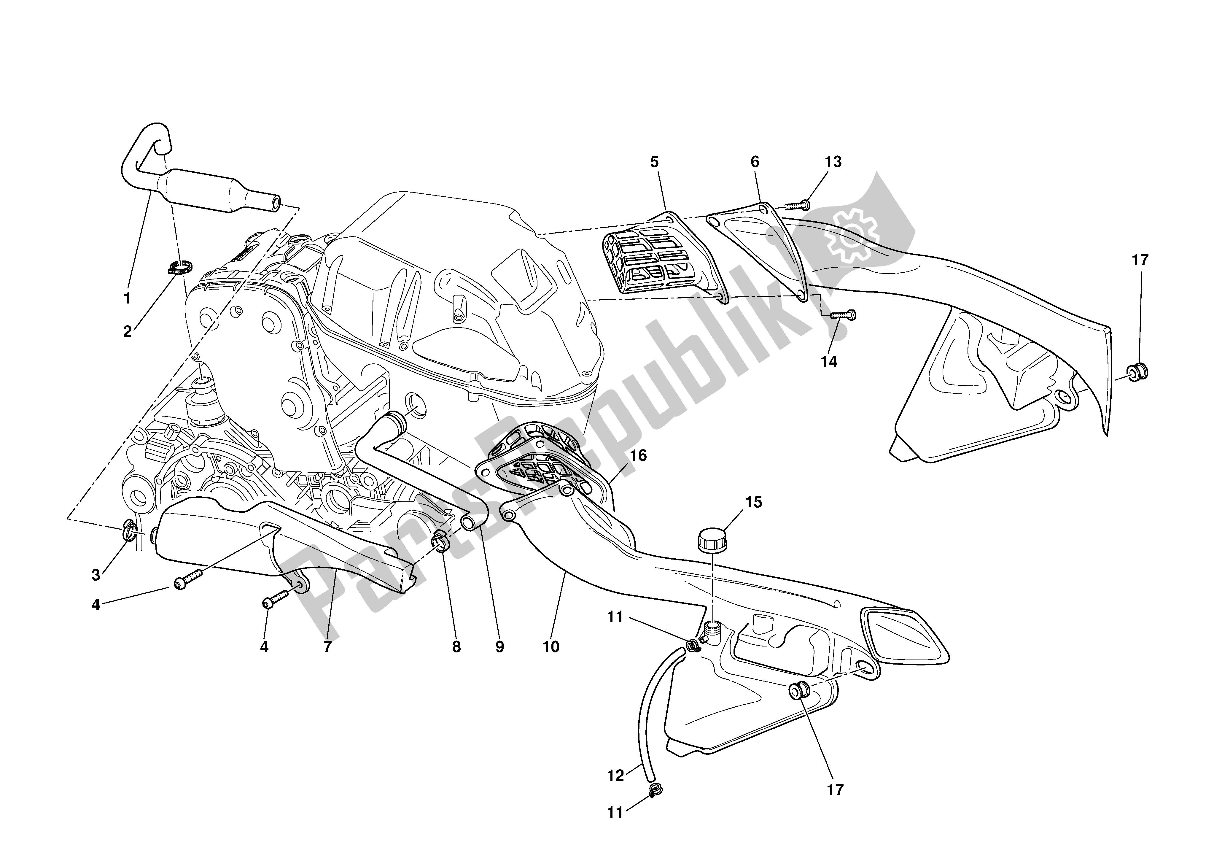 Todas las partes para Ventilación De Aceite De Inducción De Aire de Ducati 999 R 2003