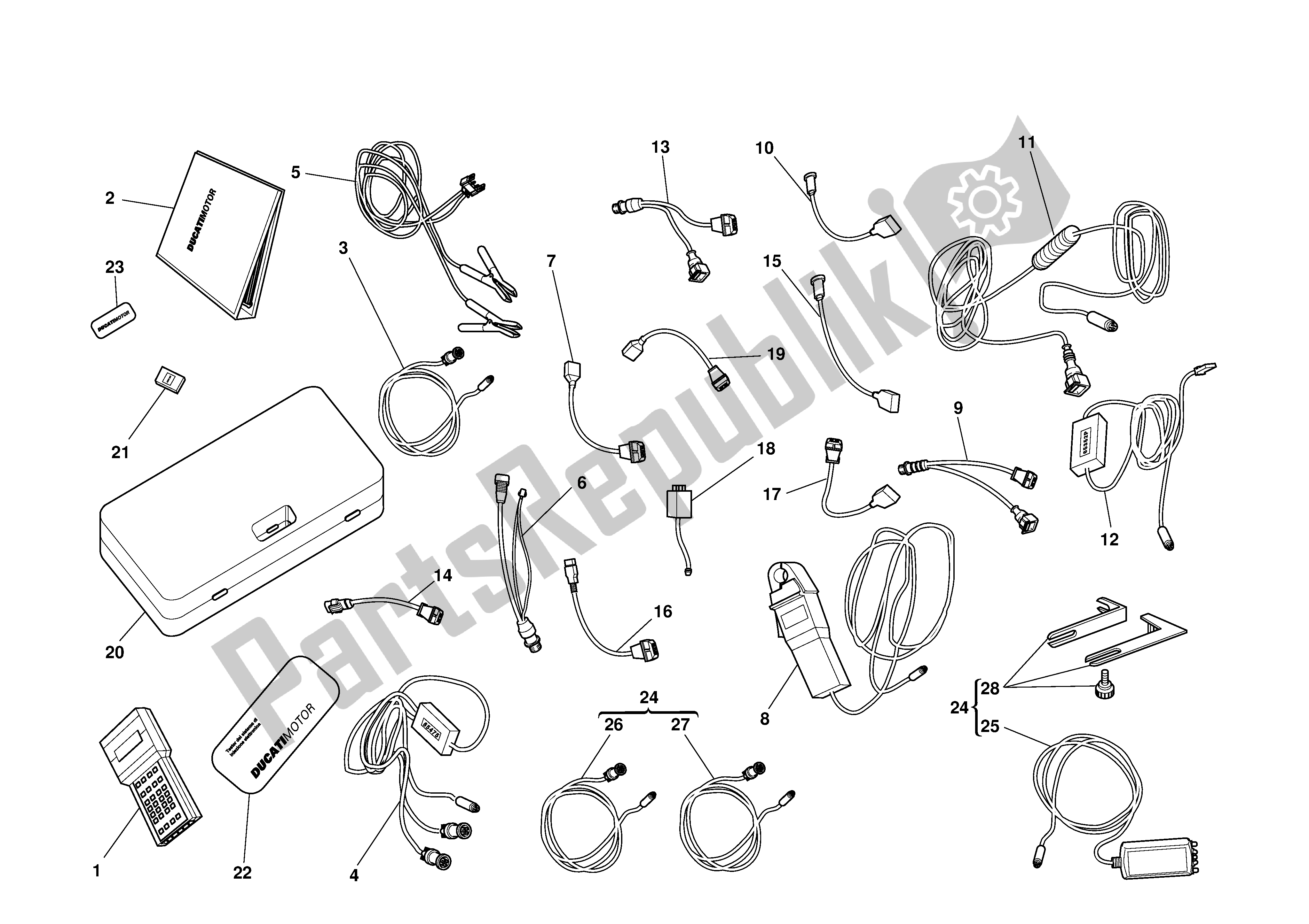 Todas las partes para Diagnostico Testermattesis de Ducati 999 R 2003