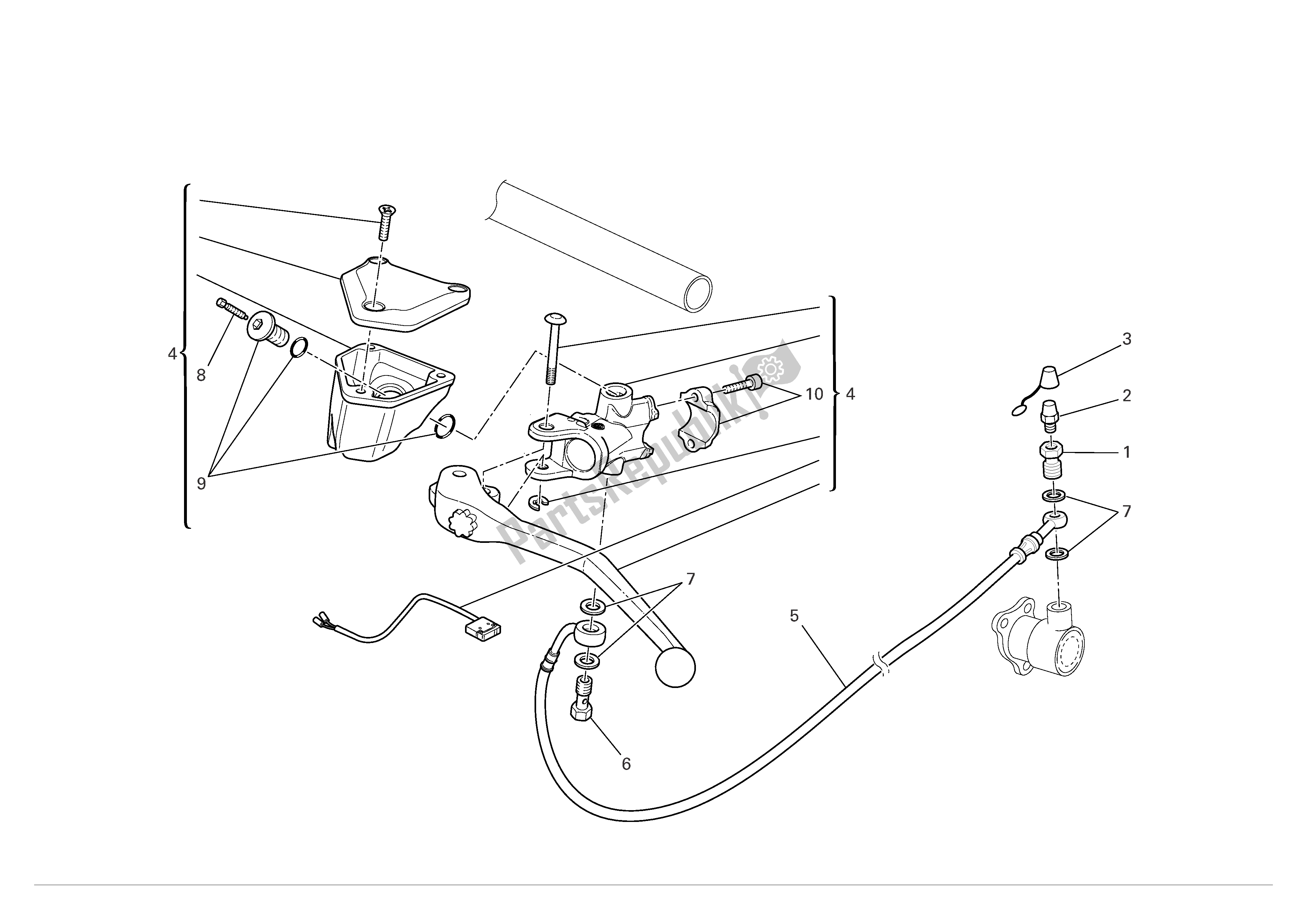 Tutte le parti per il Controllo Della Frizione del Ducati 999 R Xerox 2006